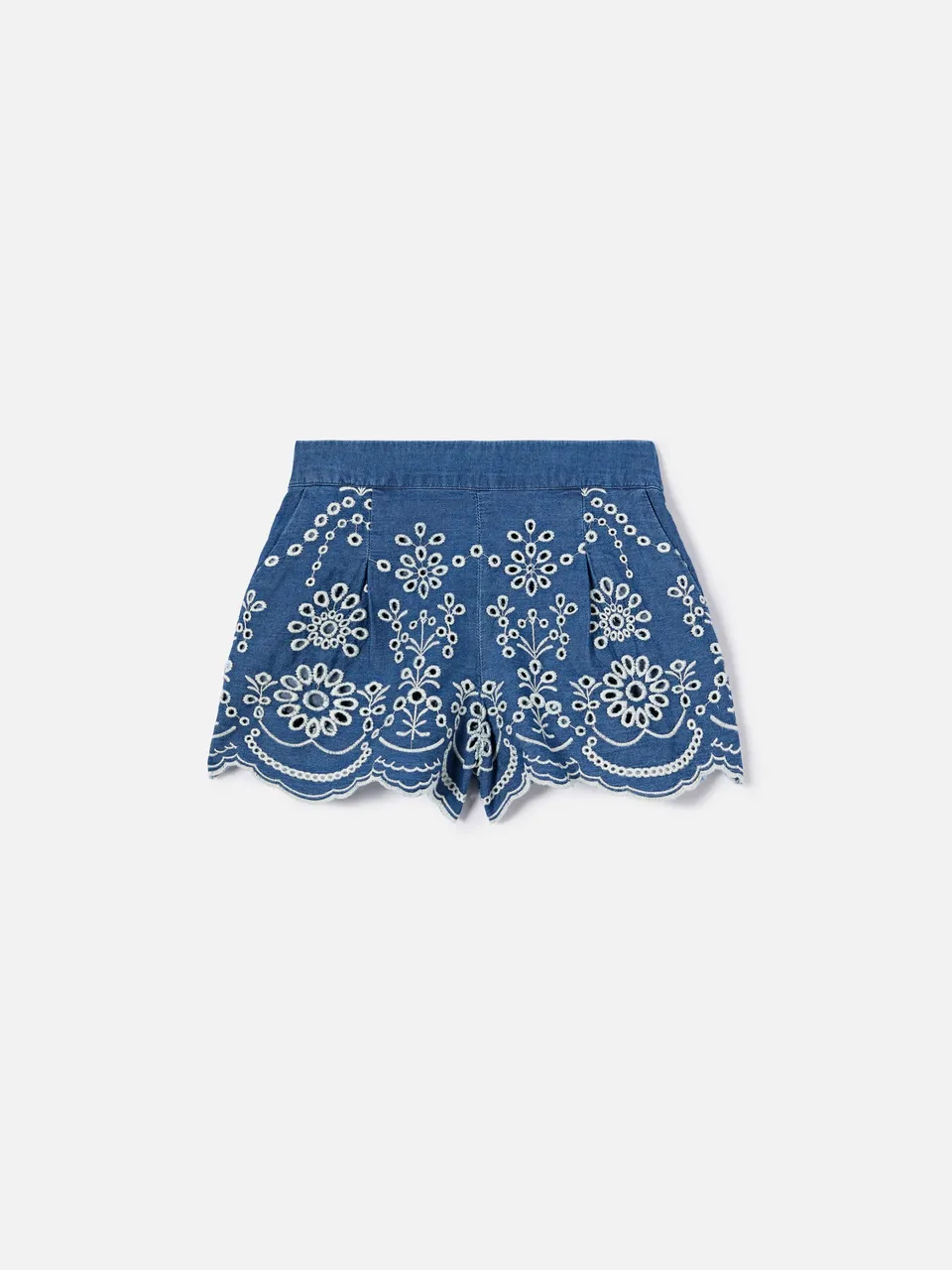 mc2-saint-barth-amani-jr-short-bambina-blu-chambray-con-ricamo image 1
