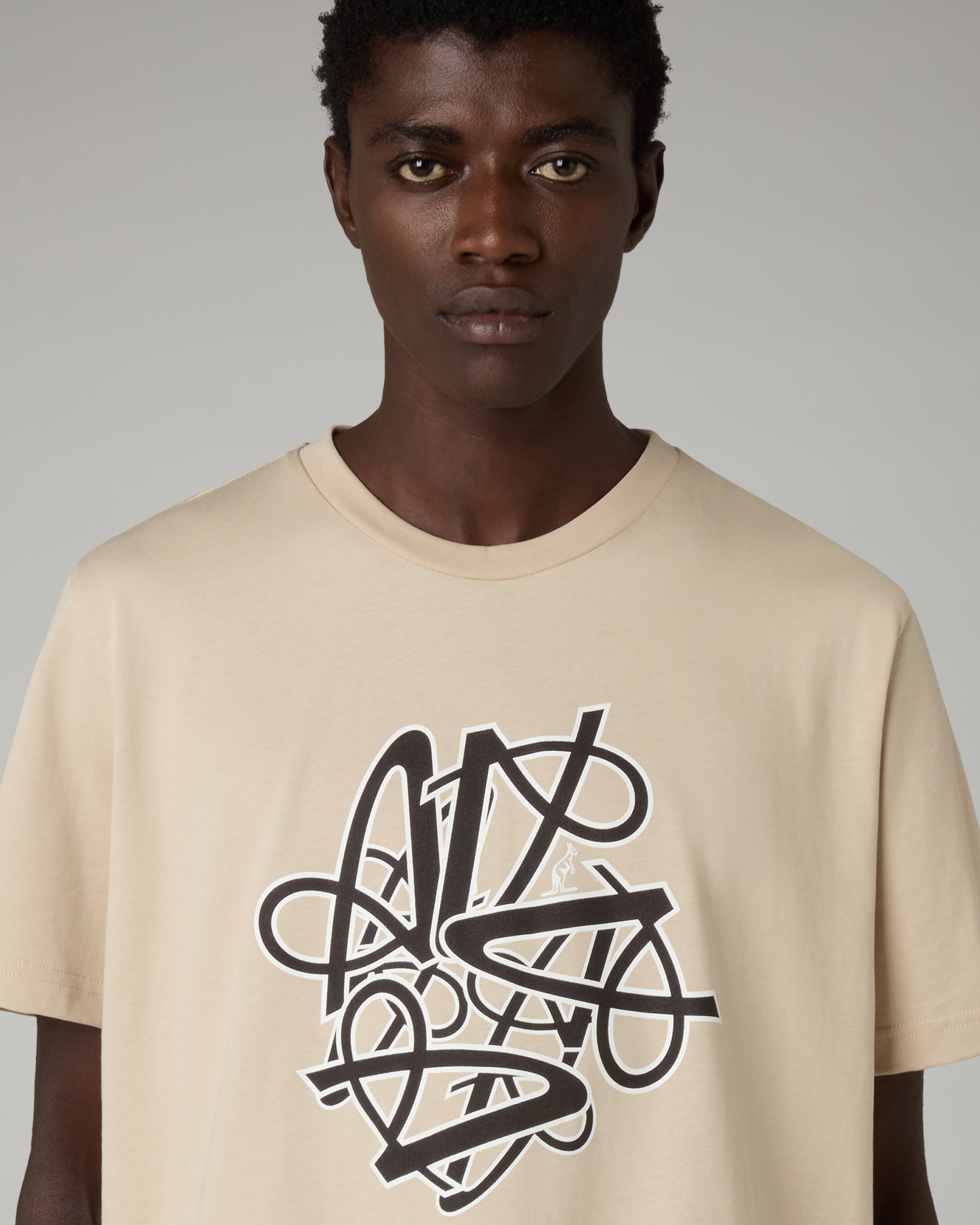 australian-spin-t-shirt-t-shirt-cotone-sabbia-regular-fit image 4