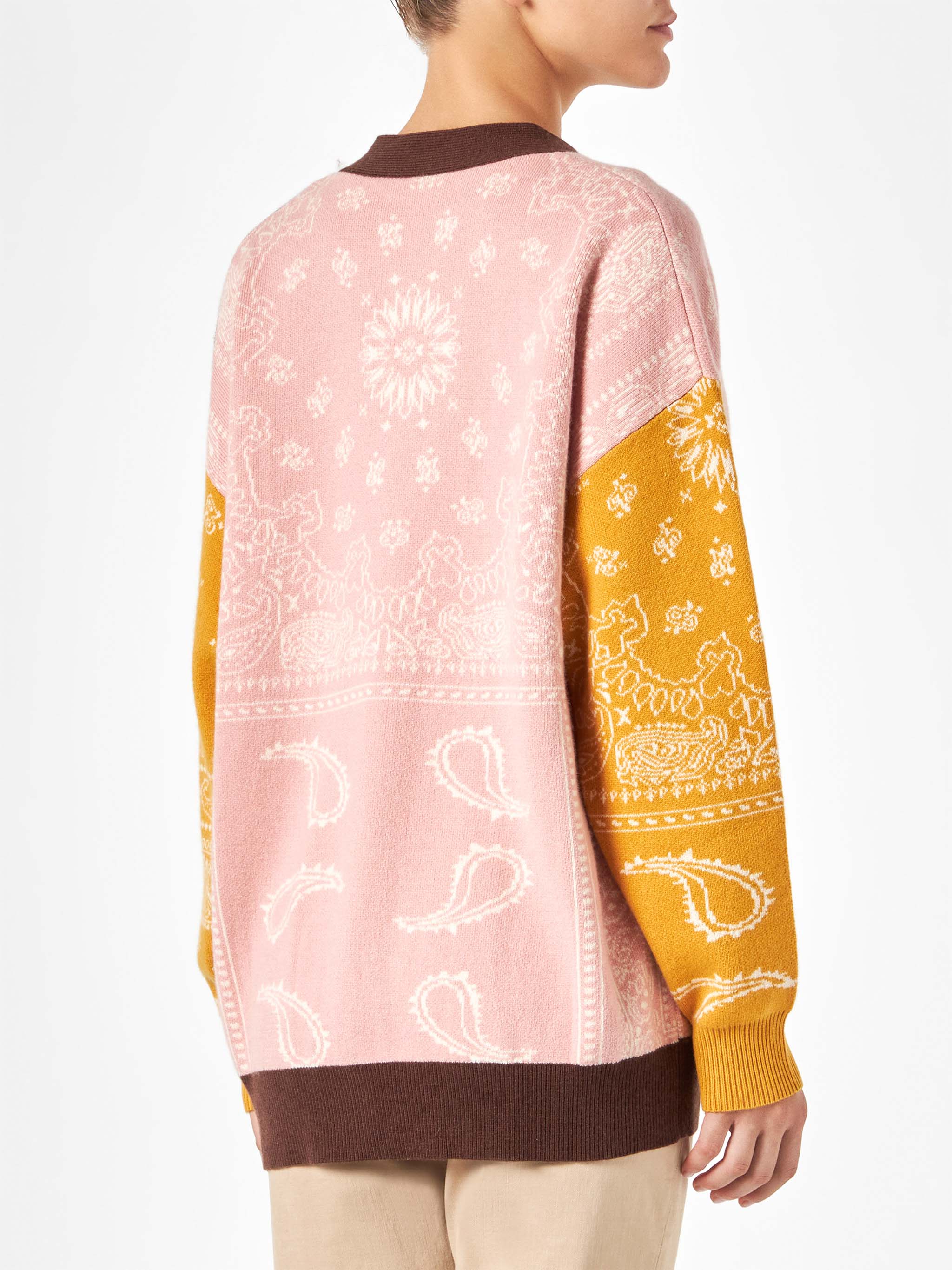mc2-saint-barth-cardigan-chloe-in-misto-cashmere-stampa-bandana-multicolor image 3