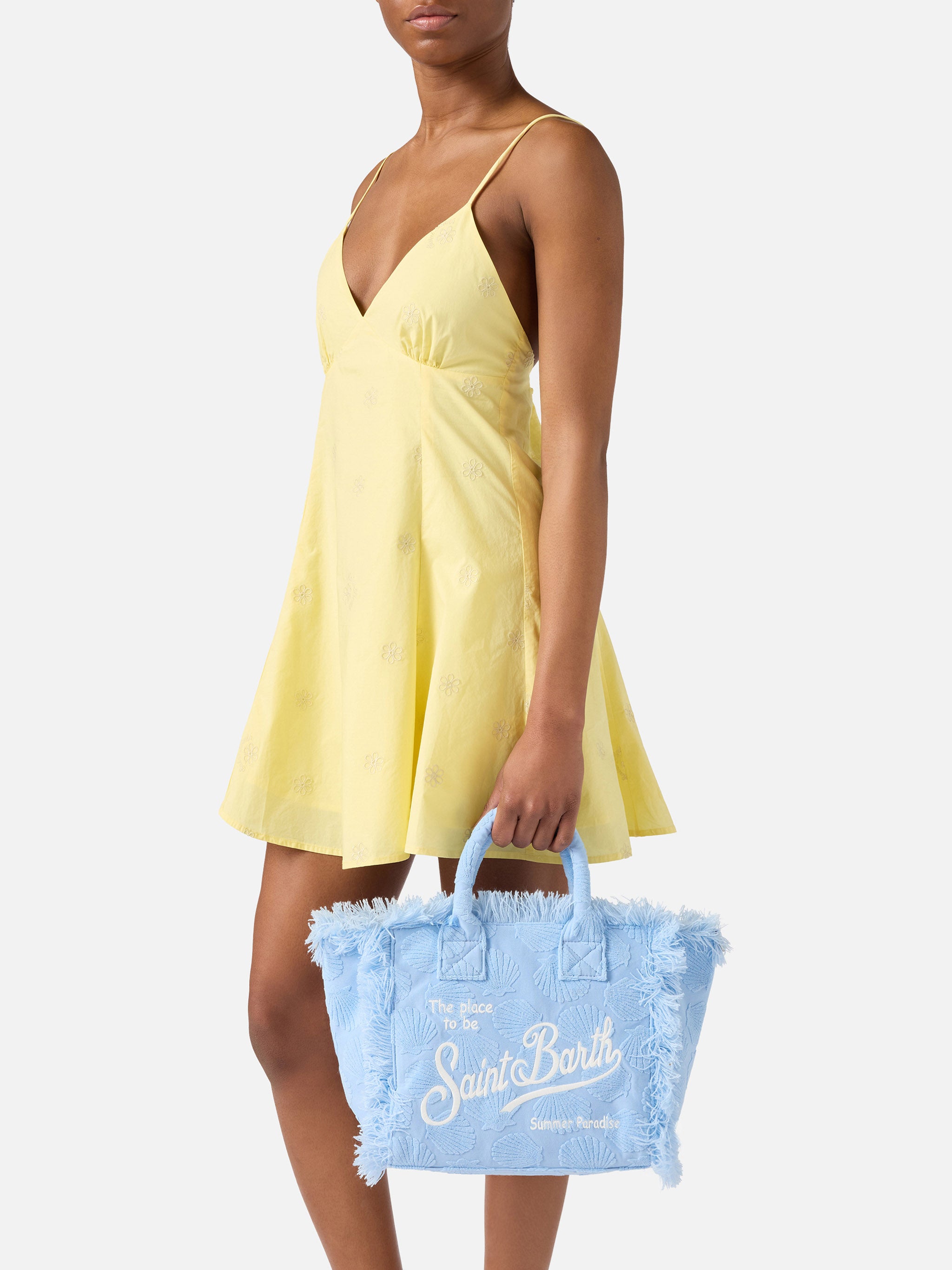 mc2-saint-barth-borsa-colette-in-tessuto-effetto-spugna-con-conchiglie-in-riliev image 2