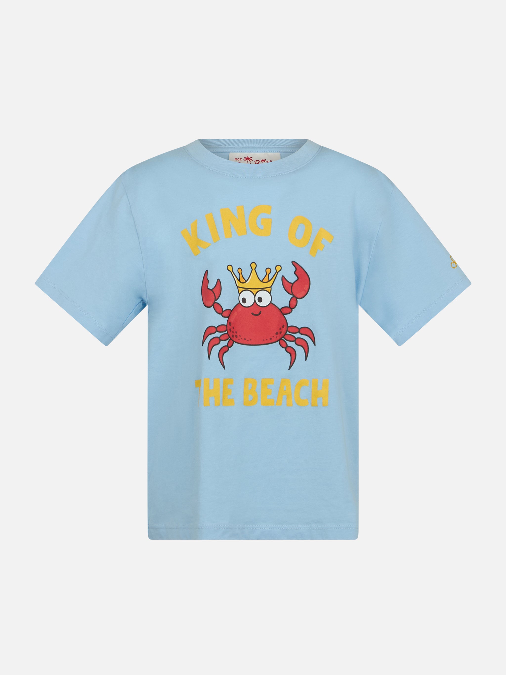 mc2-saint-barth-boy-t-shirt-bambino-cotone-king-of-the-beach image 1