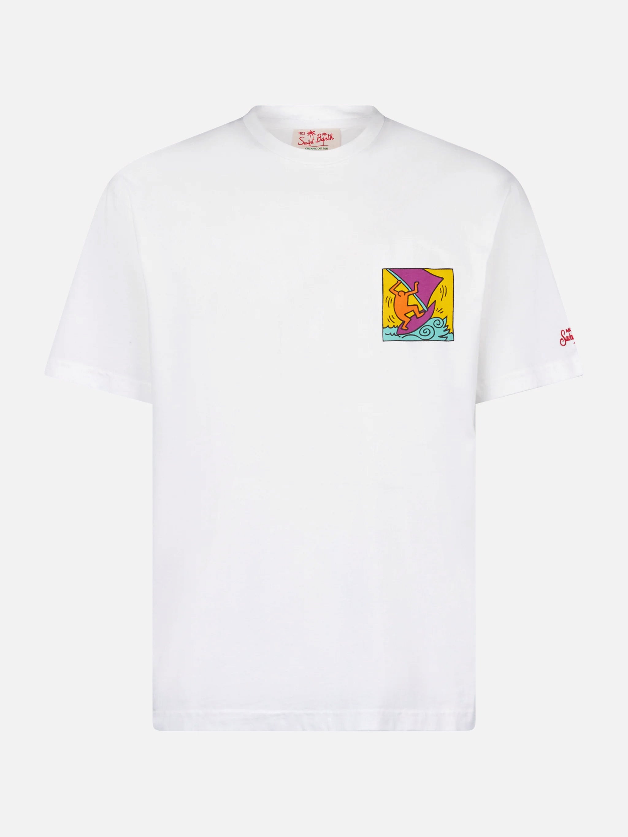 mc2-saint-barth-t-shirt-uomo-keith-haring-bianca-special-edition image 6