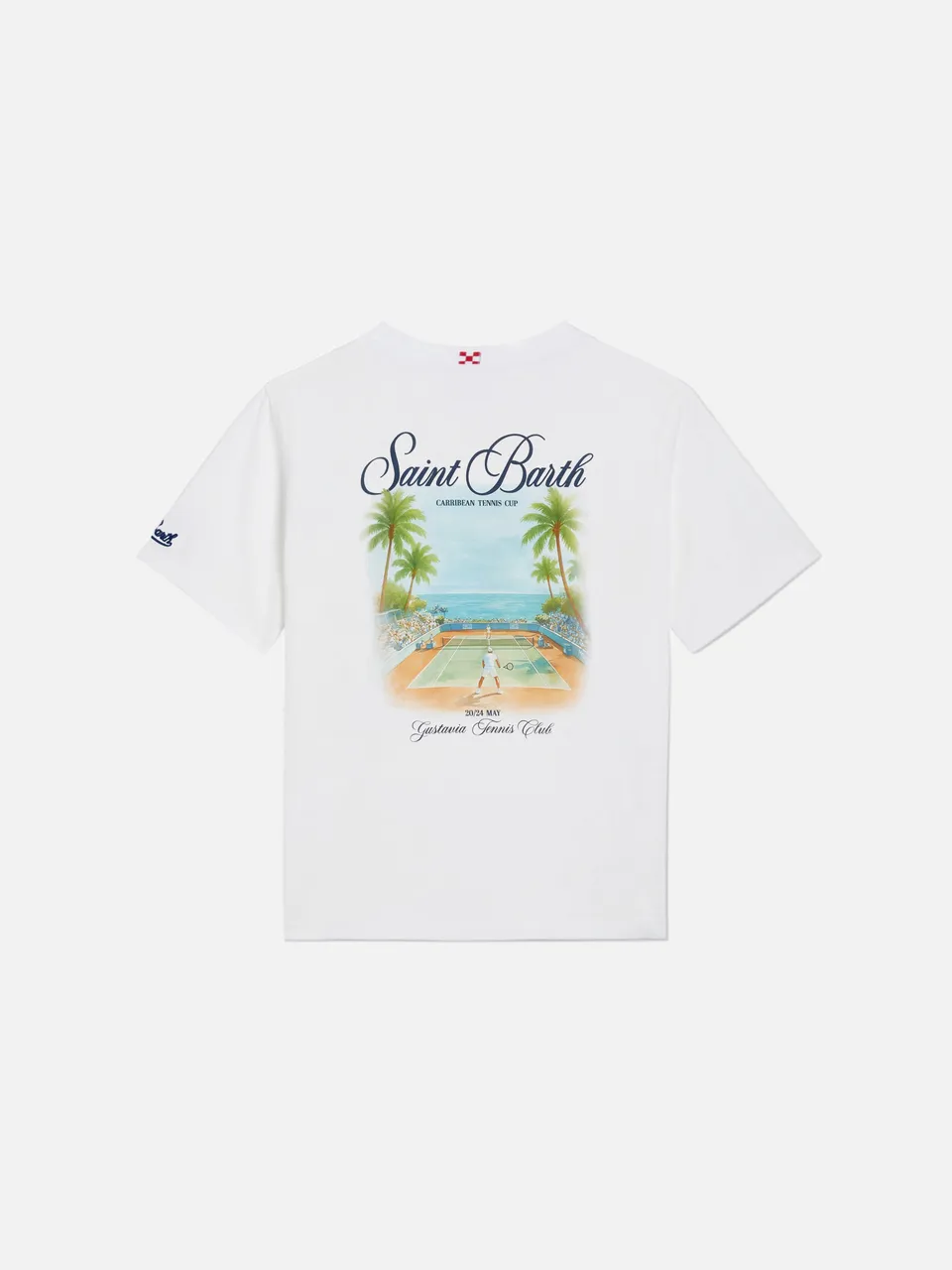 mc2-saint-barth-portland-jr-t-shirt-bambino-bianca-caribbean-tennis-cup image 1