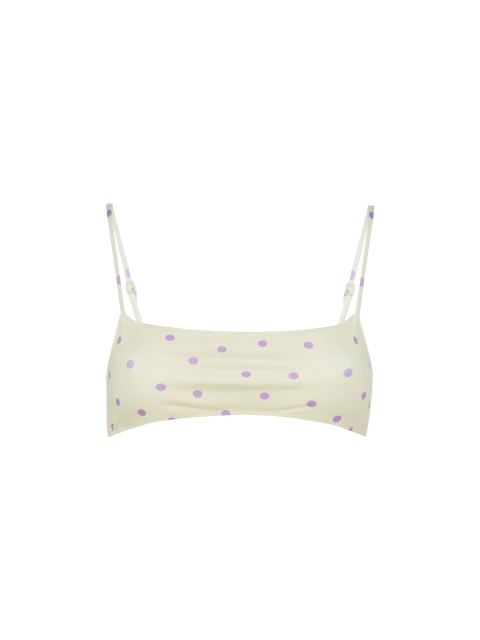 mc2-saint-barth-top-sadie-bralette-donna-pois-avorio-spalline-sottili image 1