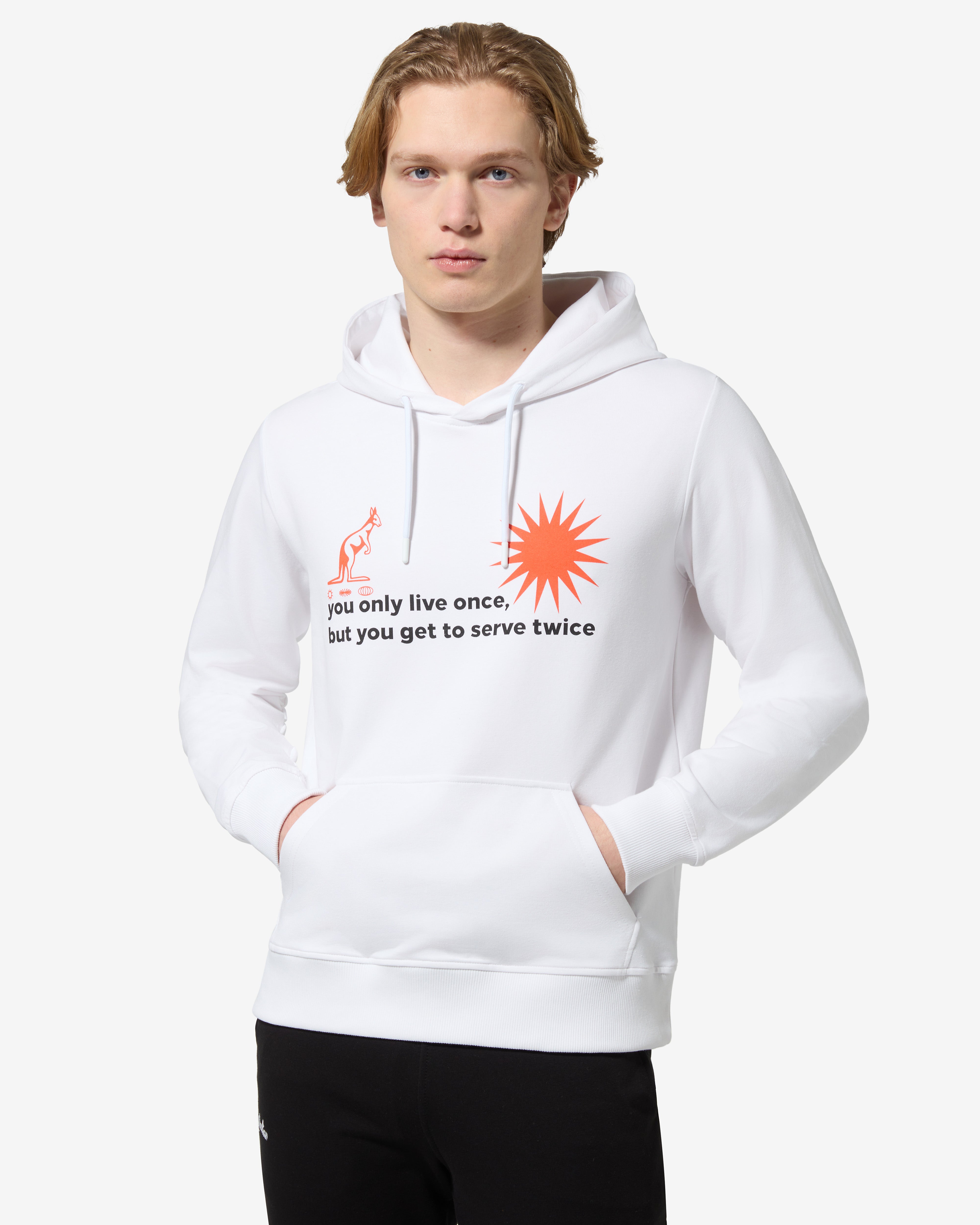 australian-collage-hoodie-felpa-con-cappuccio-e-tasca-a-marsupio-made-in-italy image 1