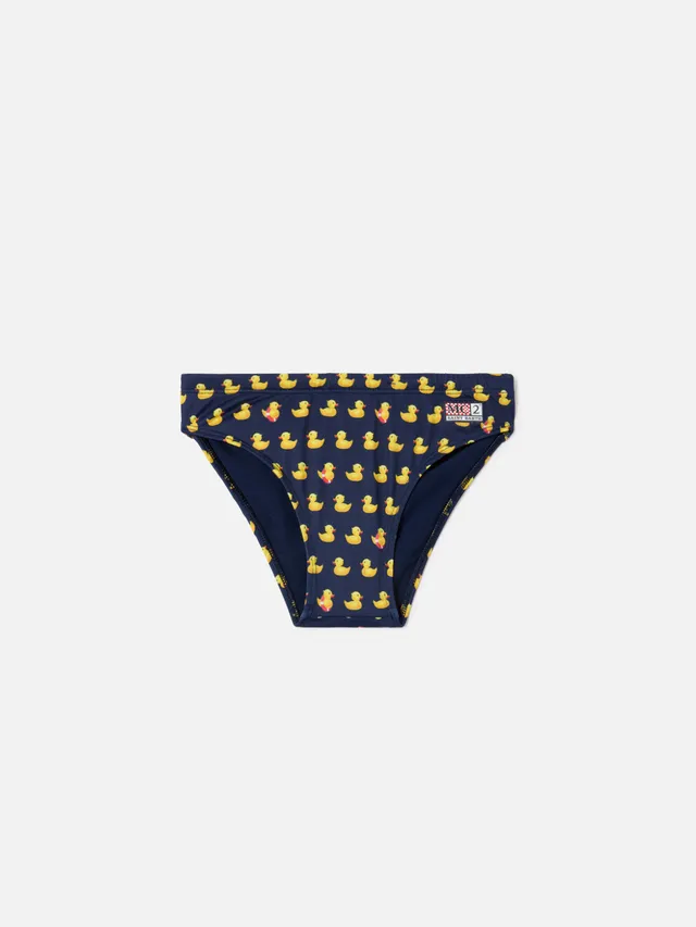 mc2-saint-barth-billy-slip-mare-bambino-blu-navy-stampa-ducky image 1