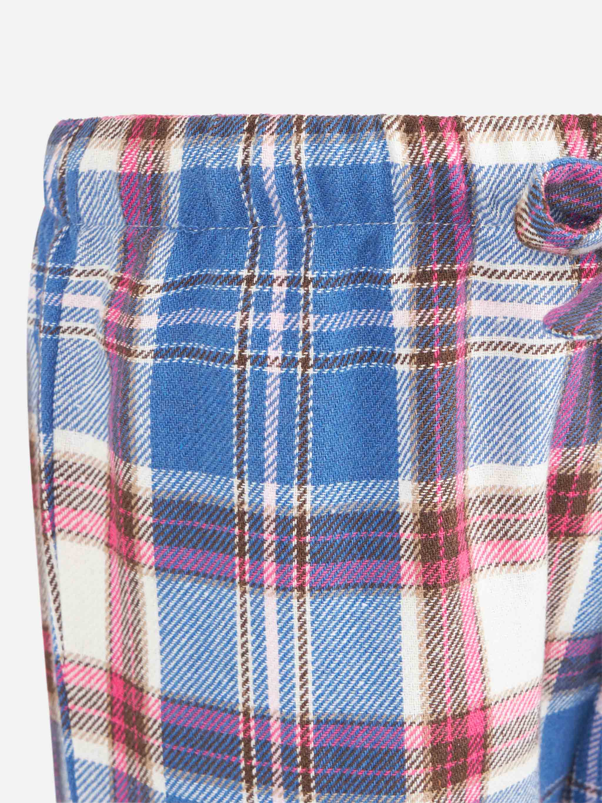 mc2-saint-barth-pantaloni-pigiama-bambina-tartan-rosa-cotone image 3