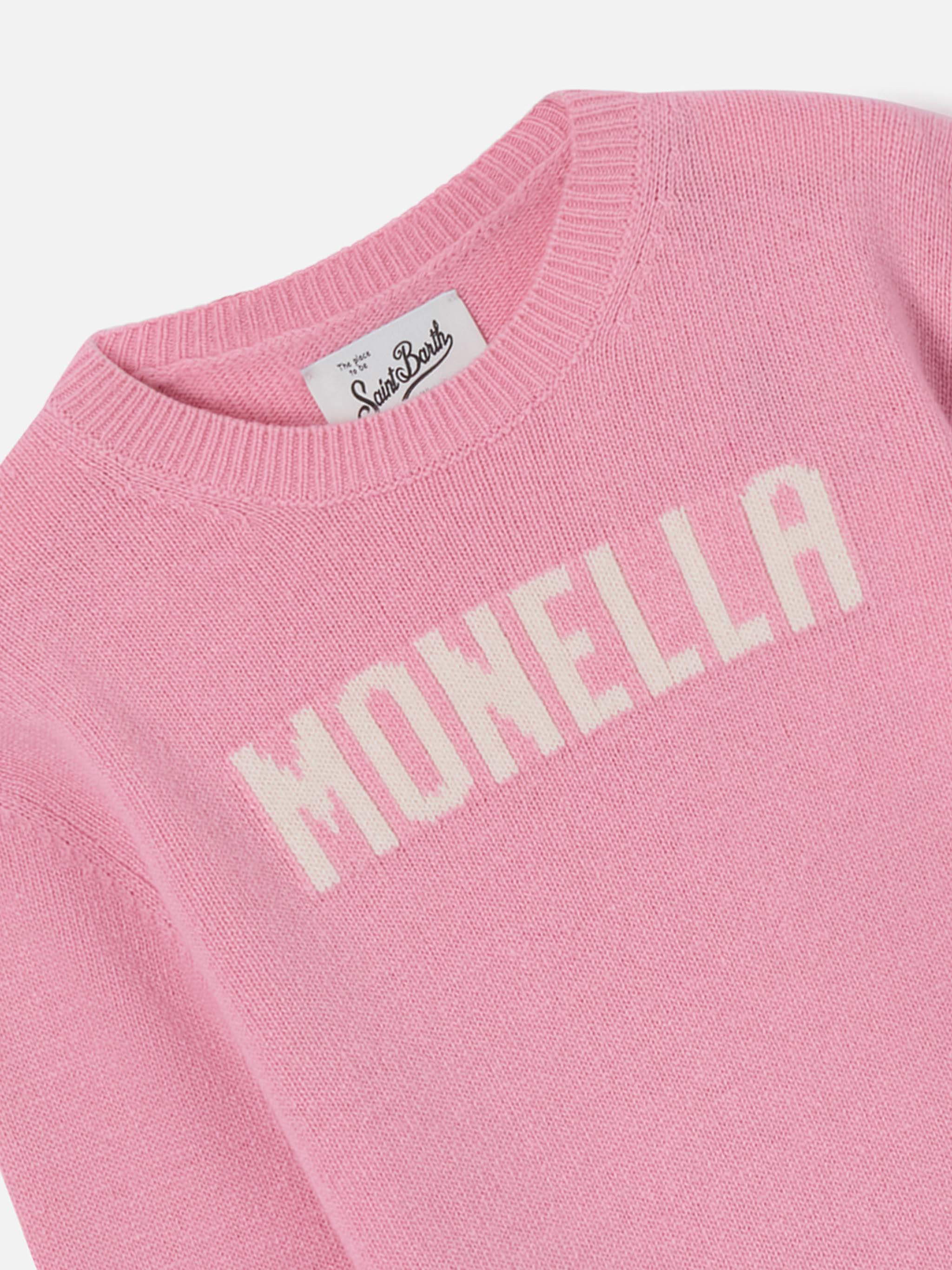 mc2-saint-barth-maglia-girocollo-princess-rosa-con-intarsio-monella image 2