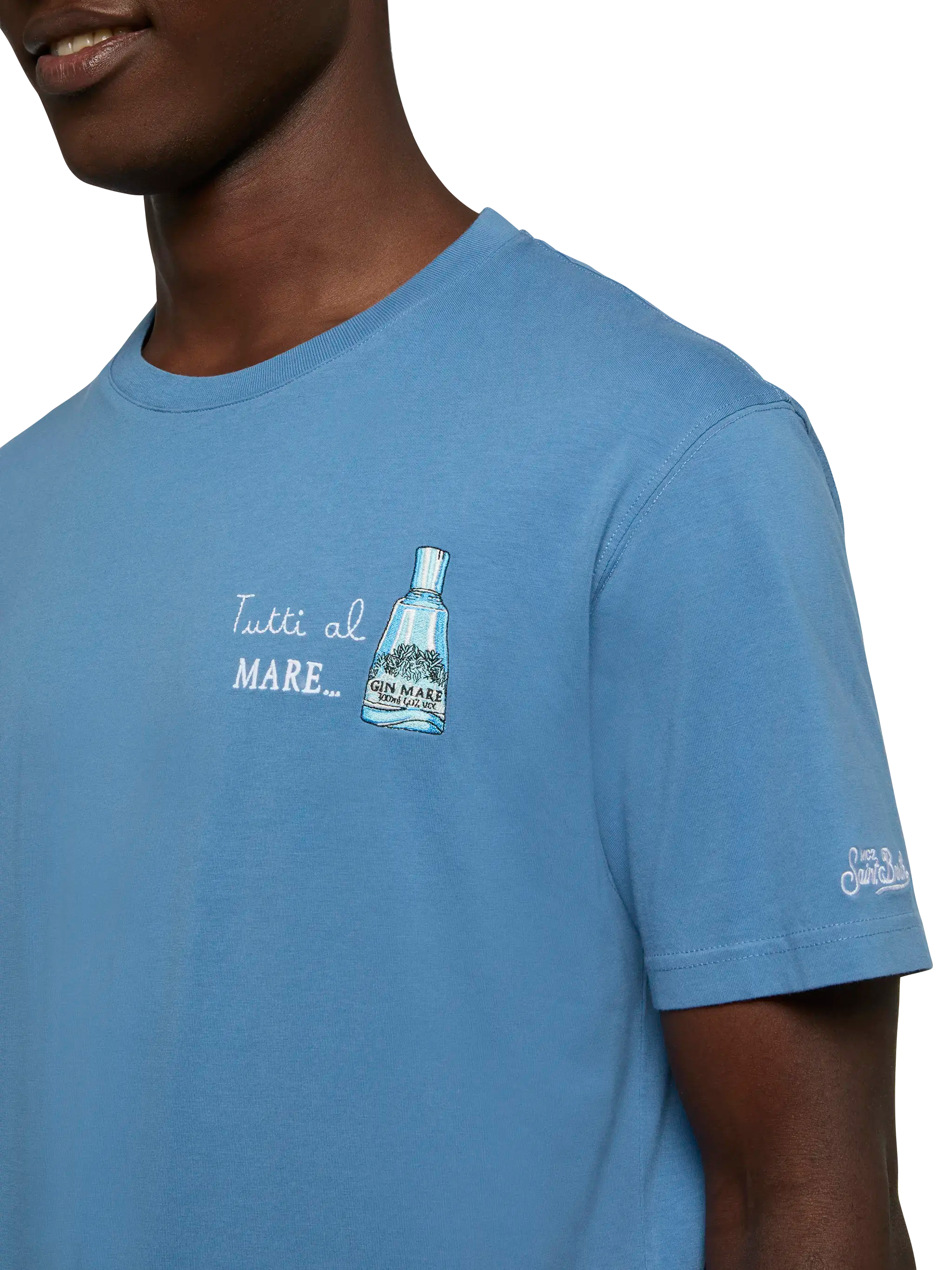 mc2-saint-barth-t-shirt-man-tutti-al-mare-special-edition-gin-mare-verde image 2