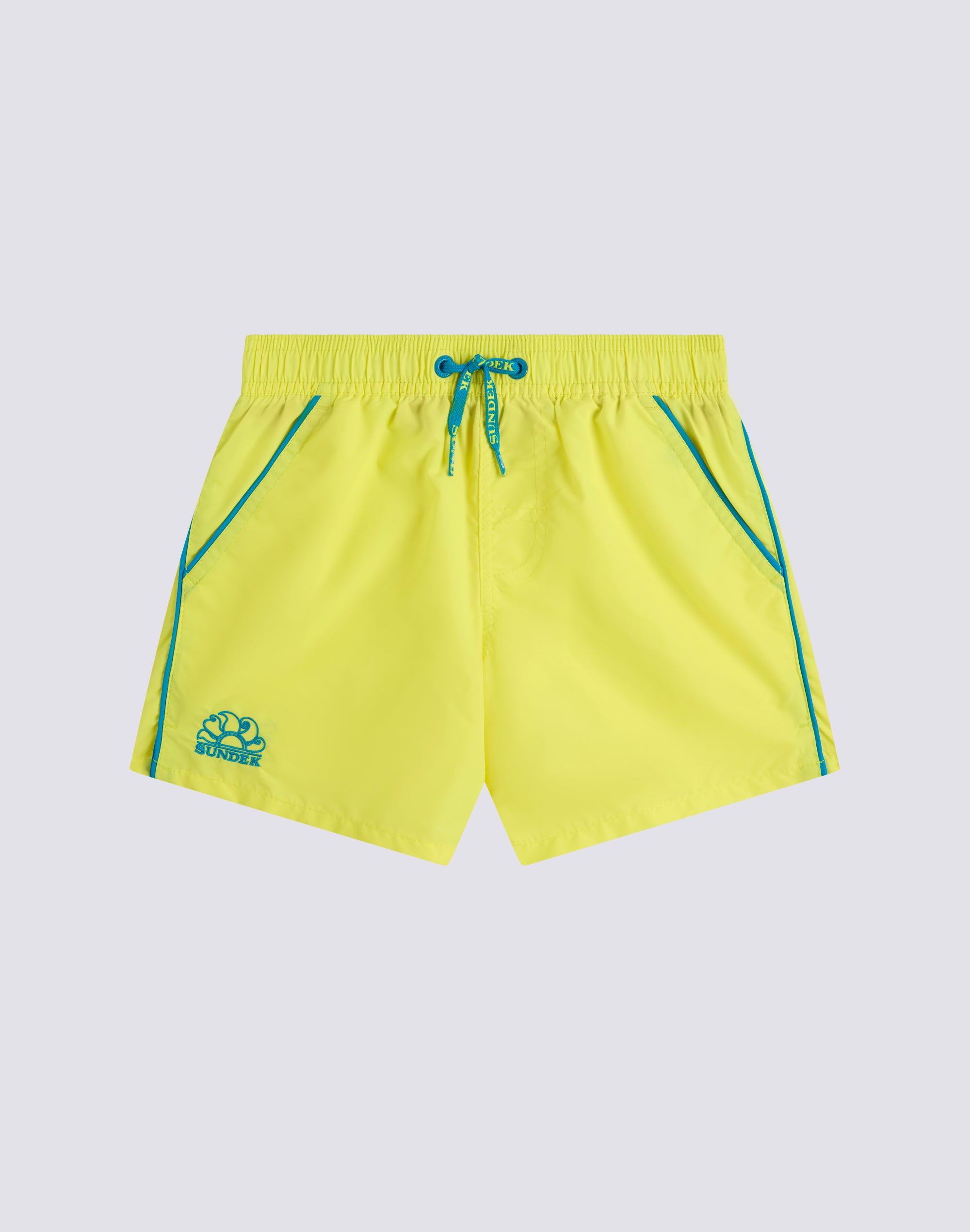sundek-costume-da-bagno-bambino-corto-iconic-taffeta-con-piping image 1