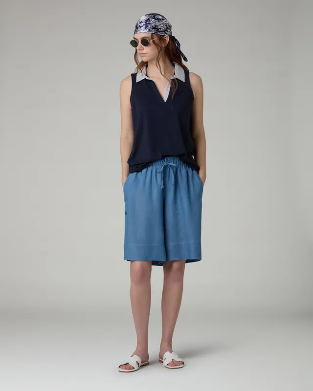 australian-sleeveless-polo-top-league-blu-navy image 1