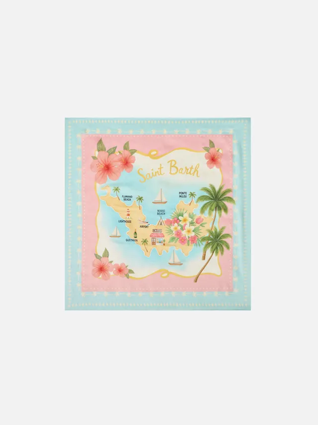 mc2-saint-barth-kitana-foulard-in-seta-con-stampa-mappa-st-barth-multicolor image 1