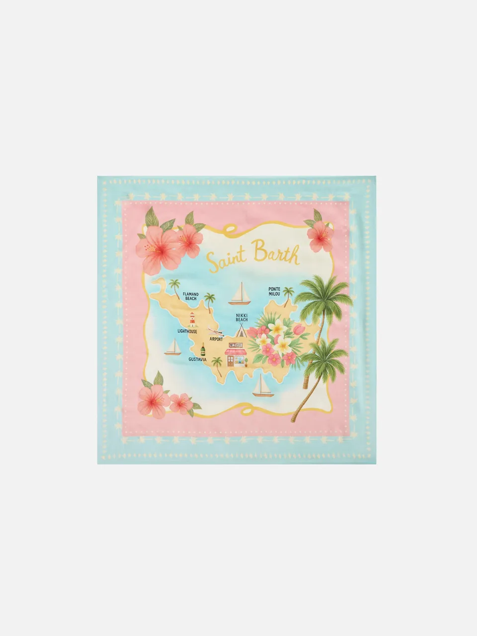 mc2-saint-barth-kitana-foulard-in-seta-con-stampa-mappa-st-barth-multicolor image 1