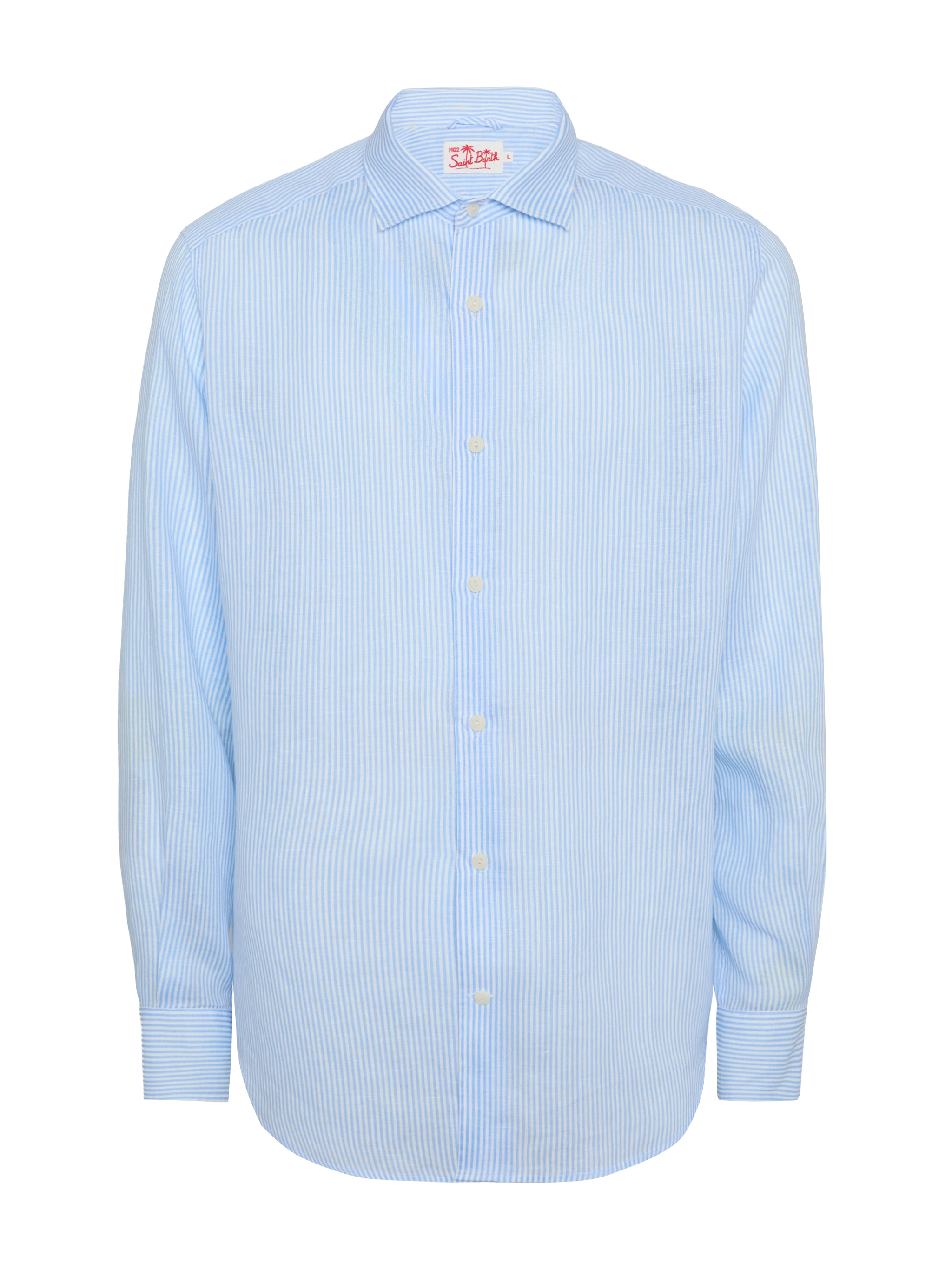 mc2-saint-barth-pamplona-camicia-uomo-lino-riga-azzurra image 4