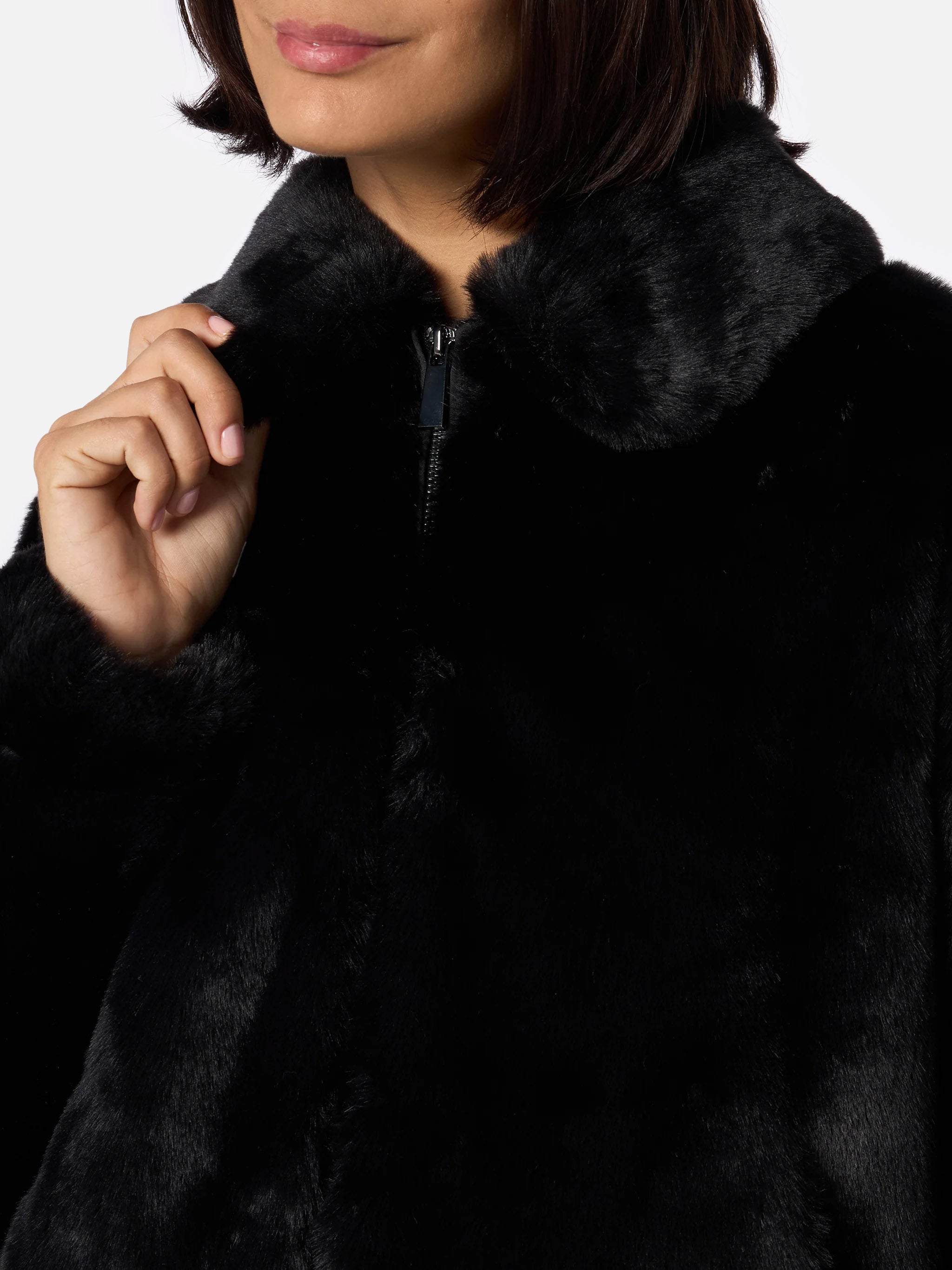 mc2-saint-barth-aveline-bomber-donna-effetto-pelliccia-nero-stampa-saint-barth image 3