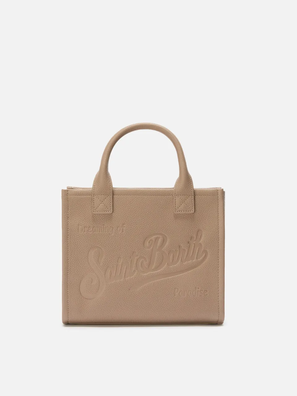 mc2-saint-barth-borsa-a-spalla-vanity-bag-midi-in-pelle-martellata-nocciola image 1