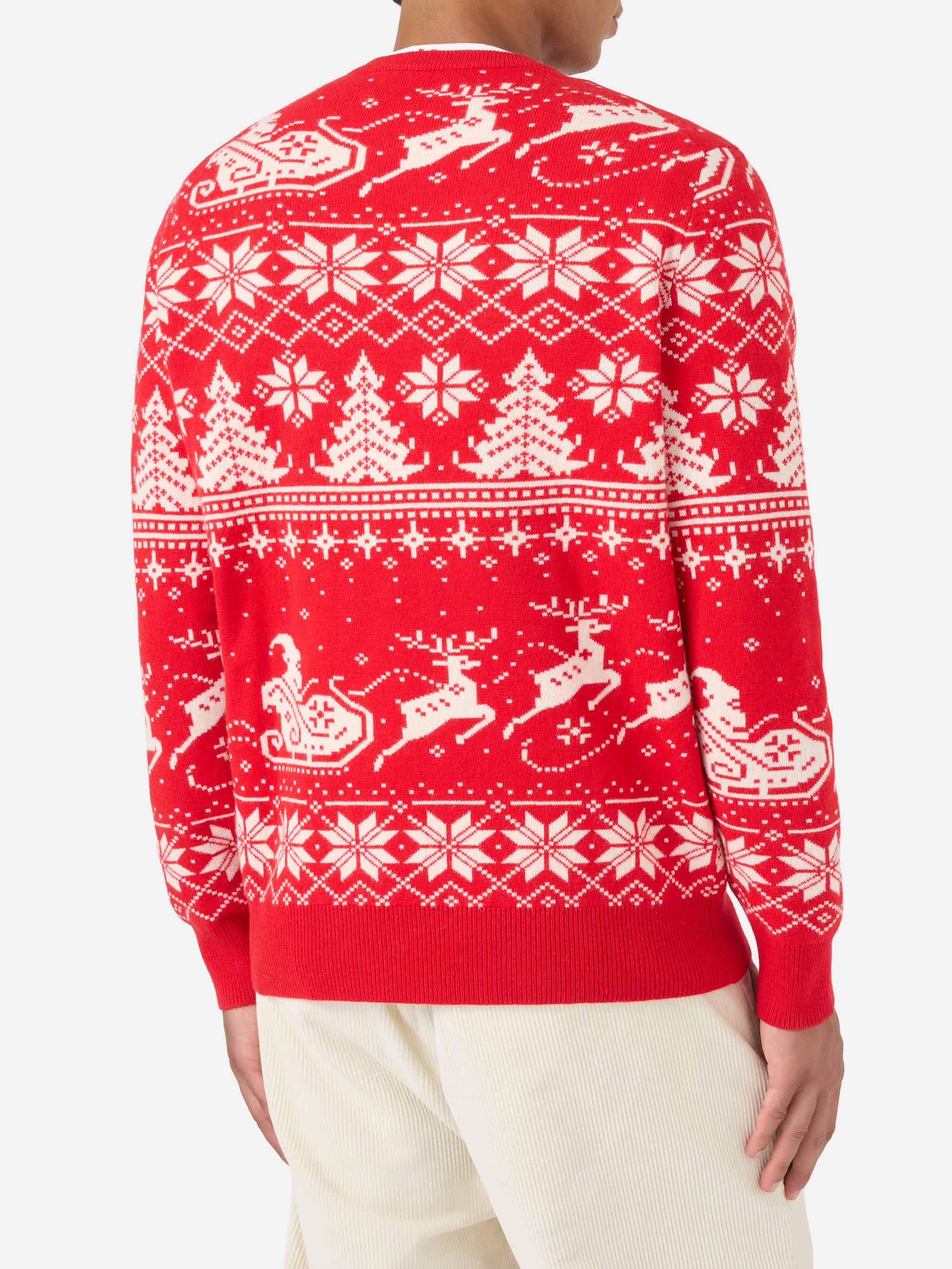 mc2-saint-barth-heron-maglione-uomo-rosso-fair-isle-jacquard-jingle-balls image 3