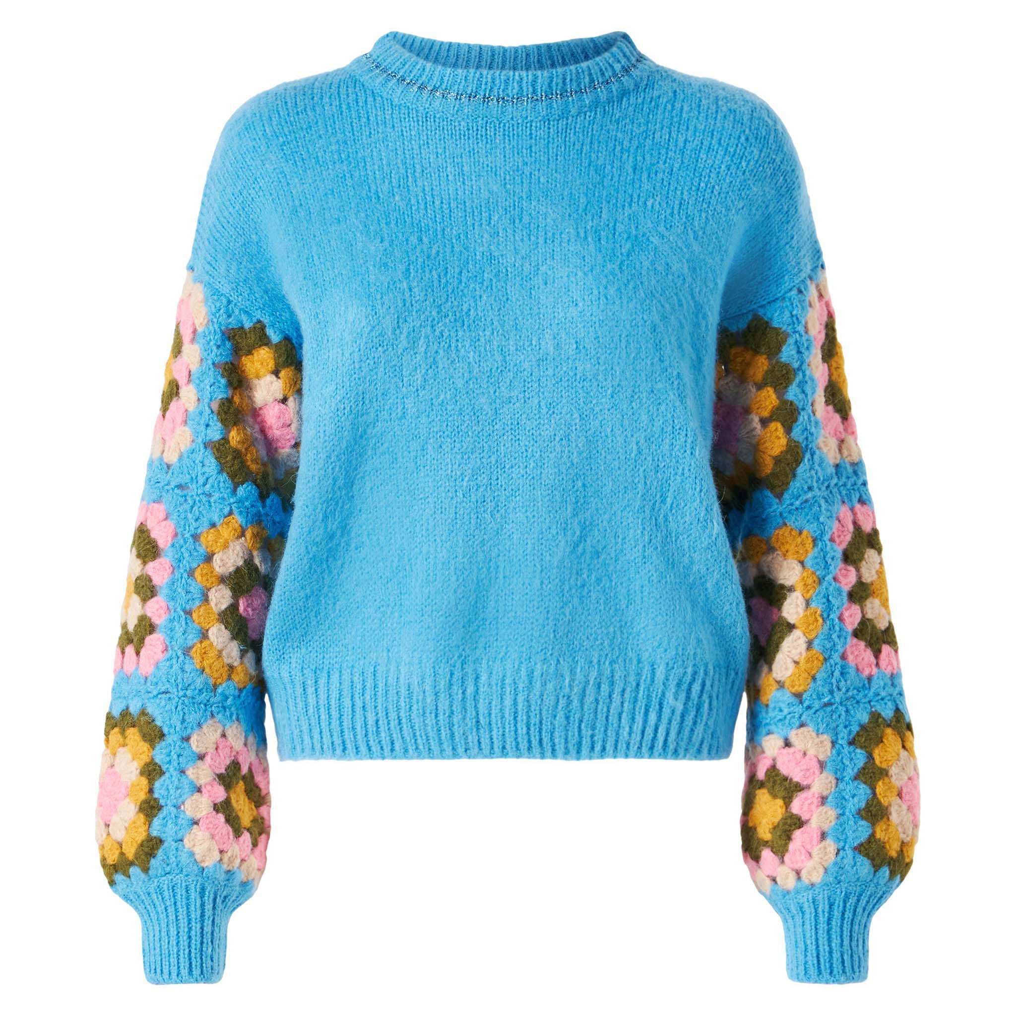 mc2-saint-barth-danya-soft-crochet-maglione-donna-azzurro image 4