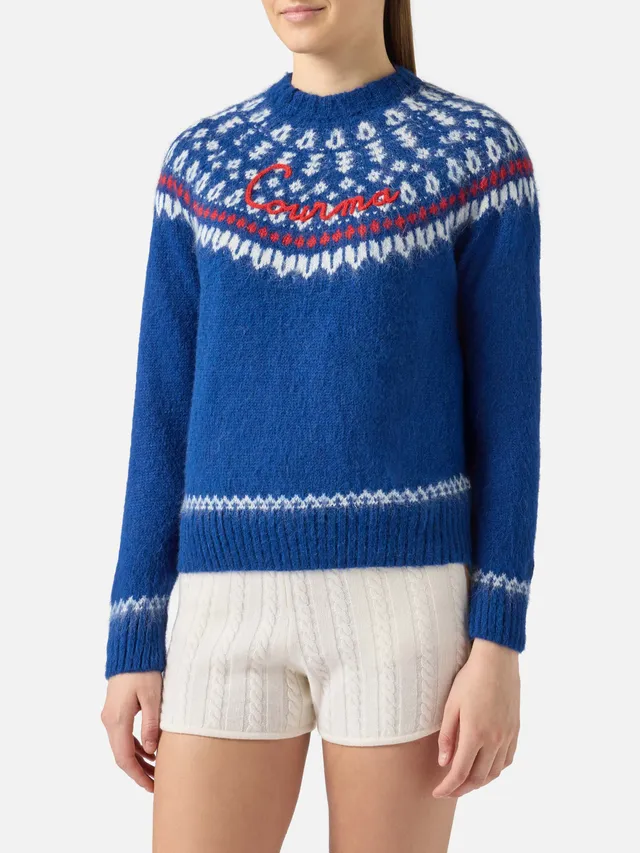 mc2-saint-barth-maglione-new-queen-nordic-soft-donna-blu-navy-jacquard image 1