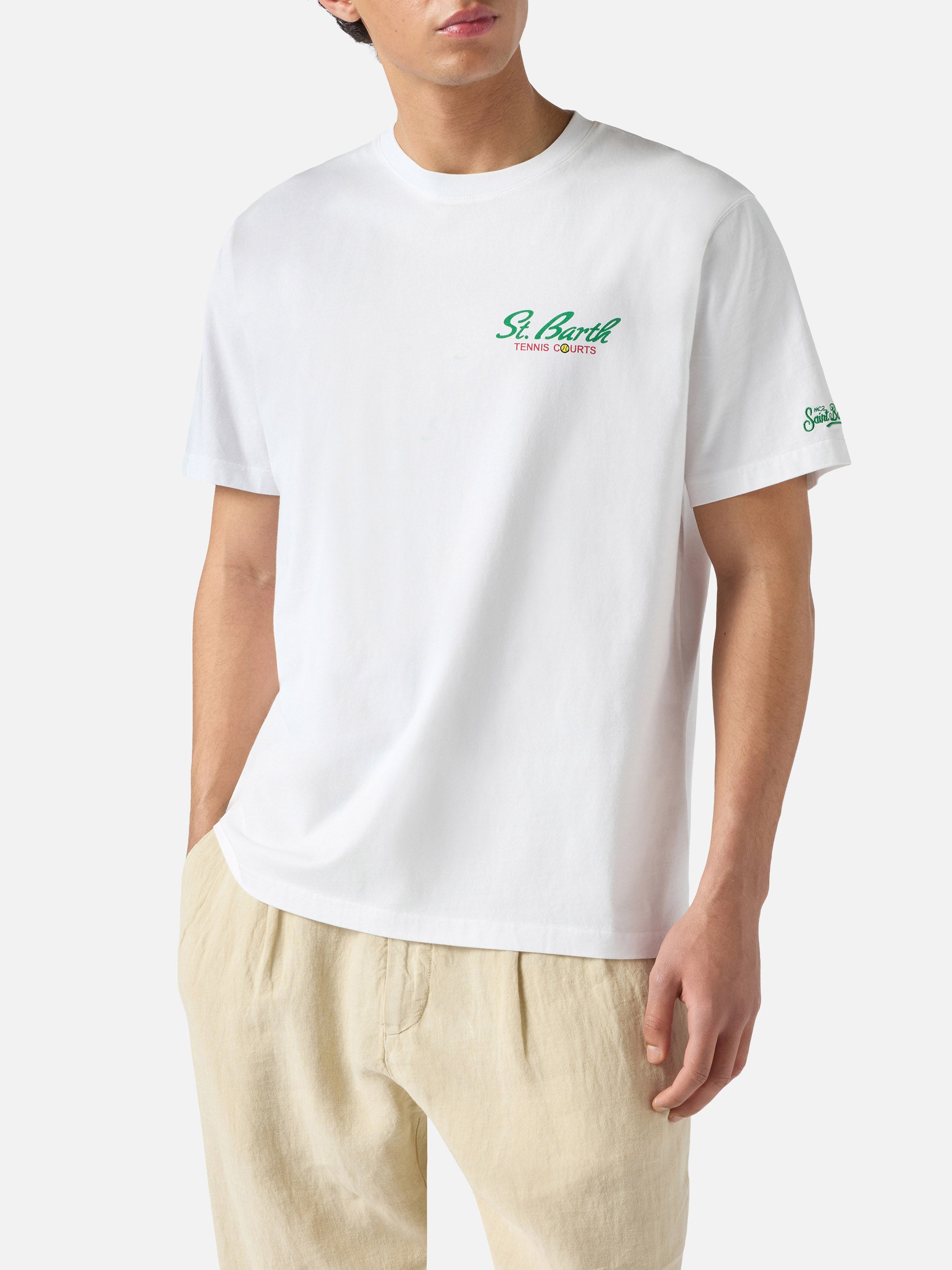 mc2-saint-barth-t-shirt-portland-snoopy-tennis-courts-bianca-special-edition-pea image 3