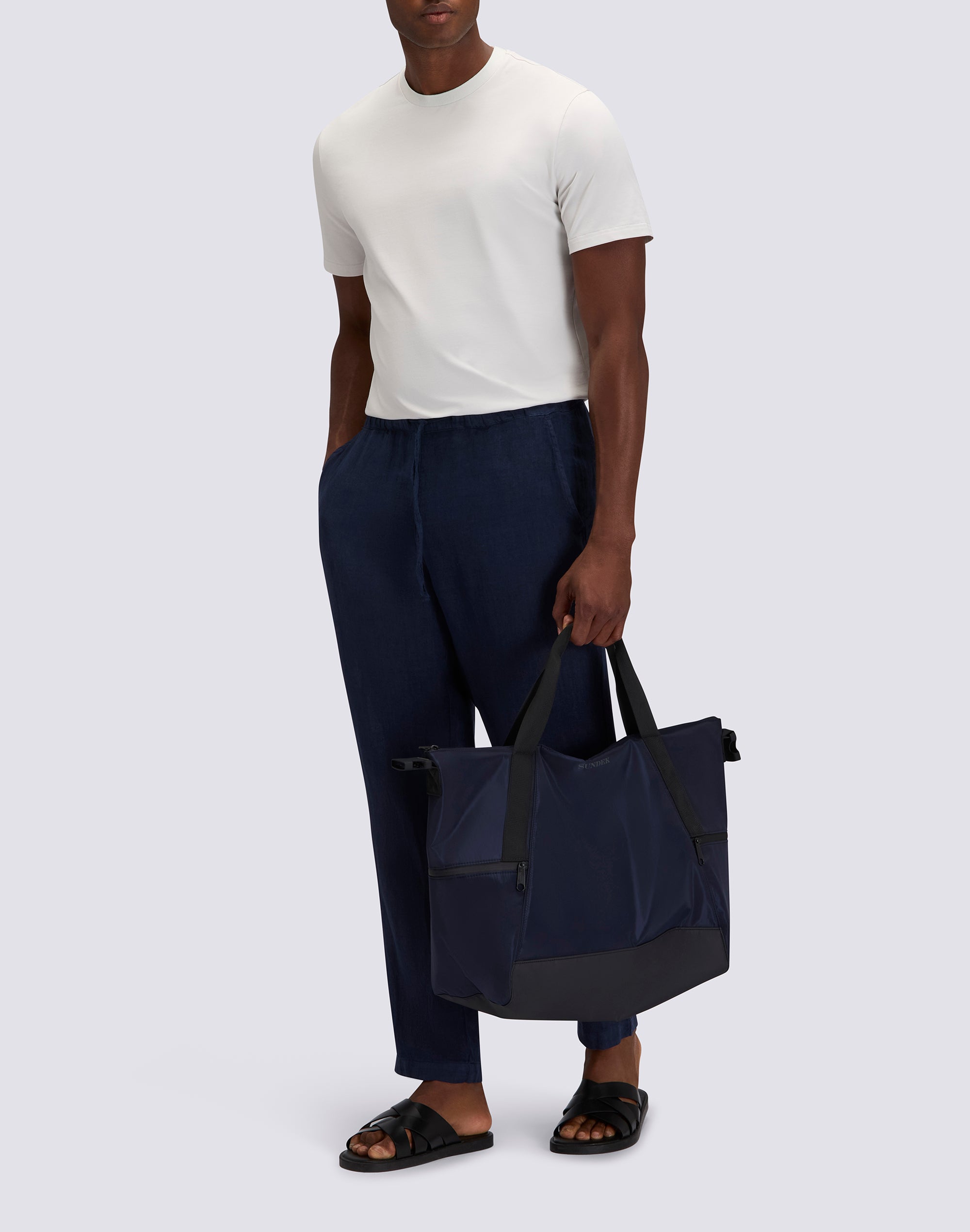 sundek-pantaloni-lunghi-uomo-in-lino-a-vita-elasticata image 3