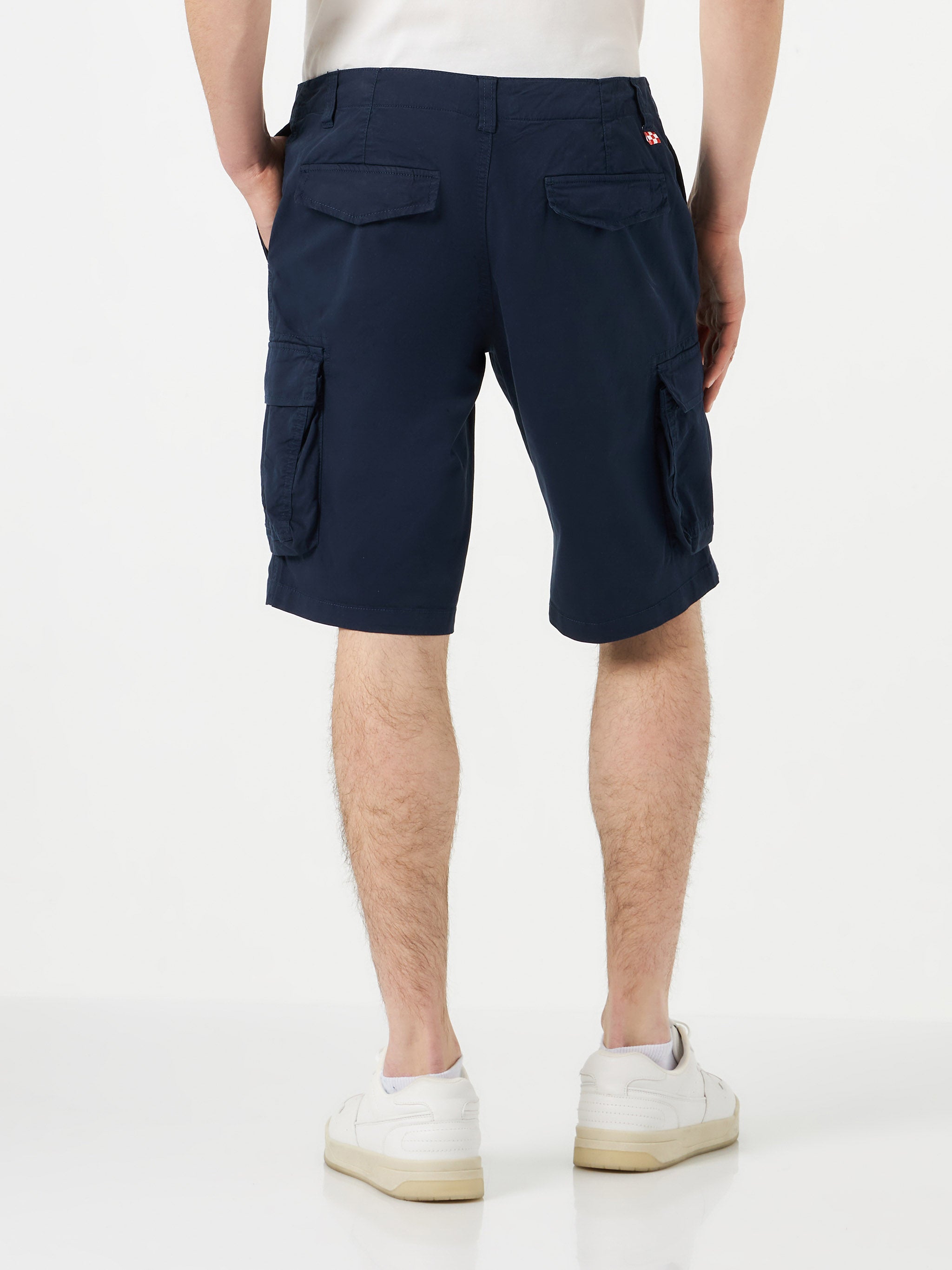 mc2-saint-barth-short-cargo-freeport-in-cotone-blu-navy-tinta-unita image 3