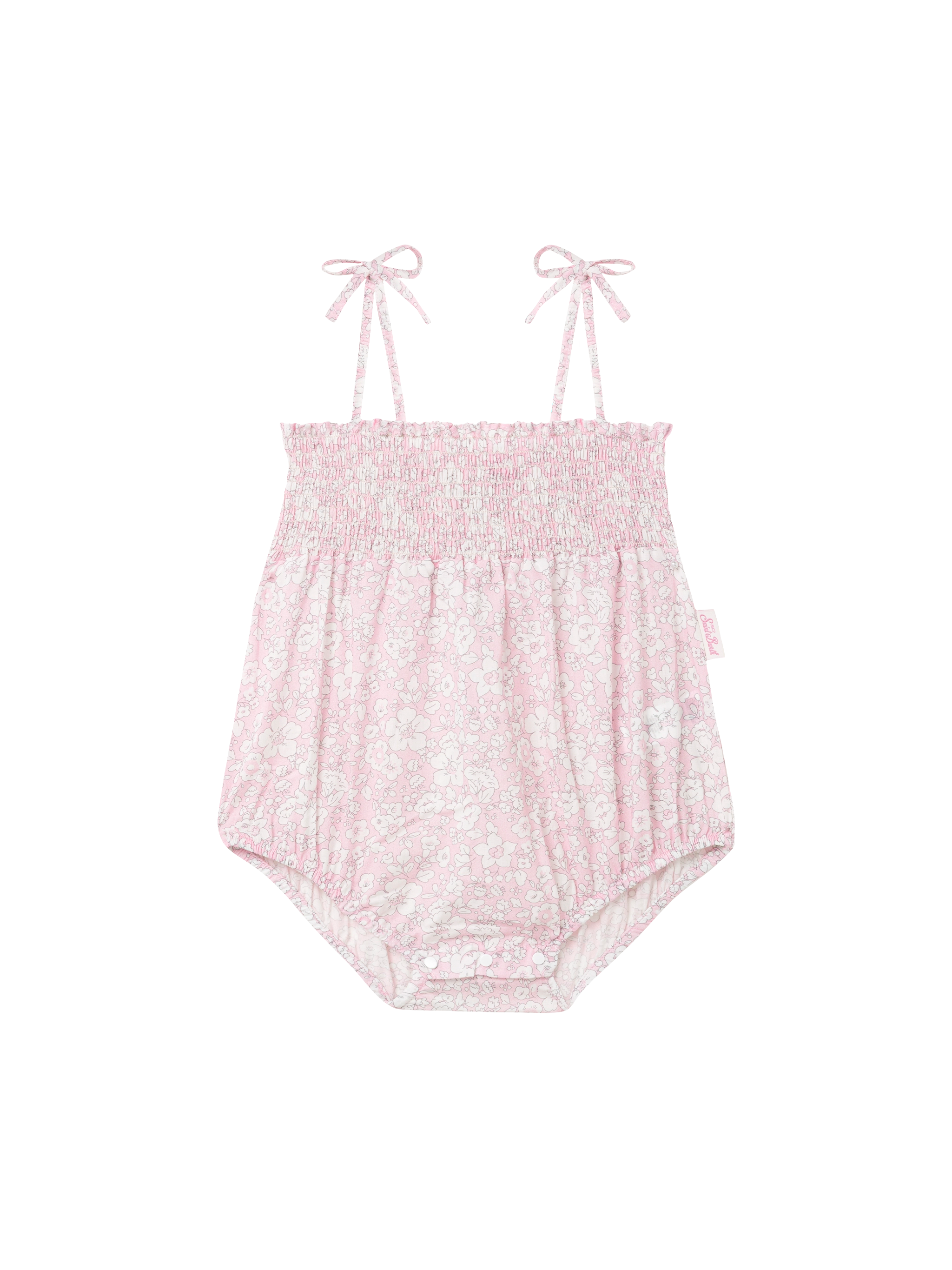 mc2-saint-barth-dudu-tutina-neonata-cotone-stampa-floreale-rosa image 1