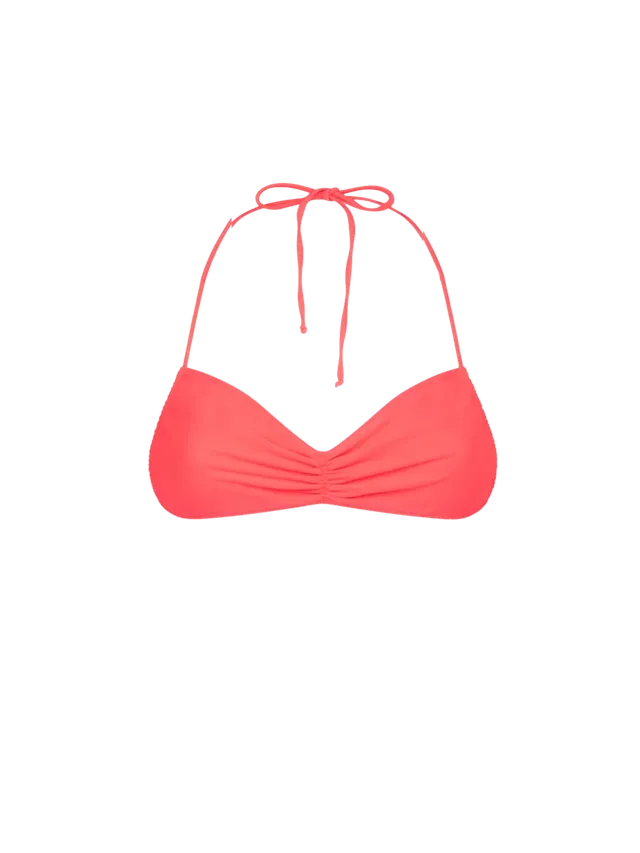 mc2-saint-barth-levante-top-bikini-a-fascia-rosso-fluo-tinta-unita image 1