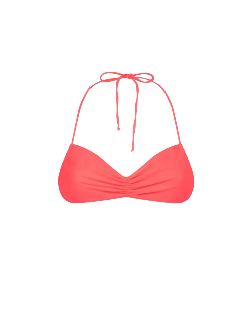 mc2-saint-barth-levante-top-bikini-a-fascia-rosso-fluo-tinta-unita image 1