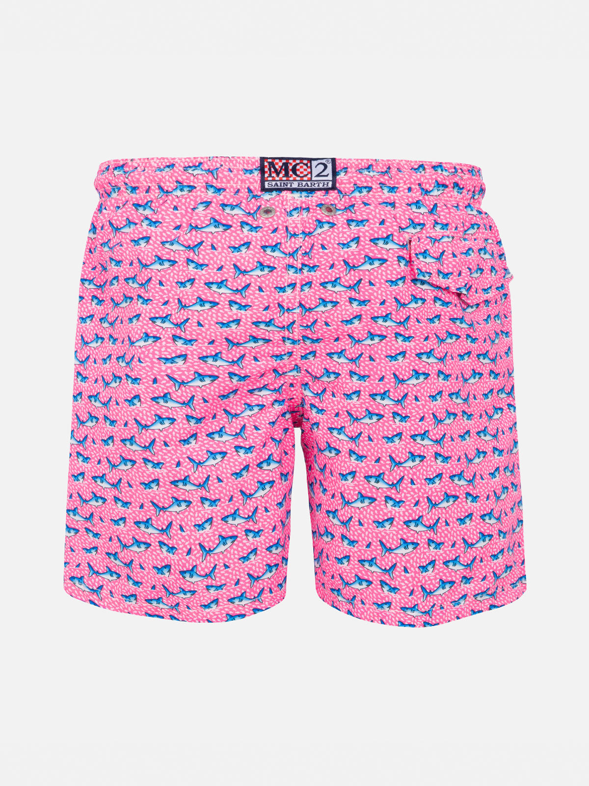 mc2-saint-barth-costume-bambino-stampa-squali-rosa-media-lunghezza image 2