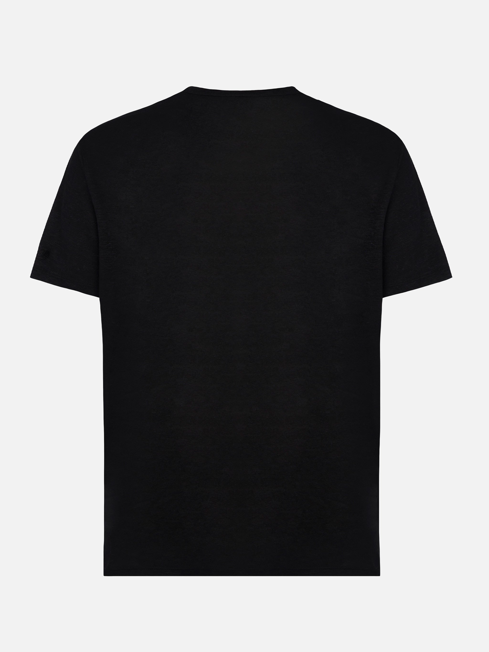 mc2-saint-barth-ecstasea-t-shirt-uomo-in-jersey-di-lino-nera image 1
