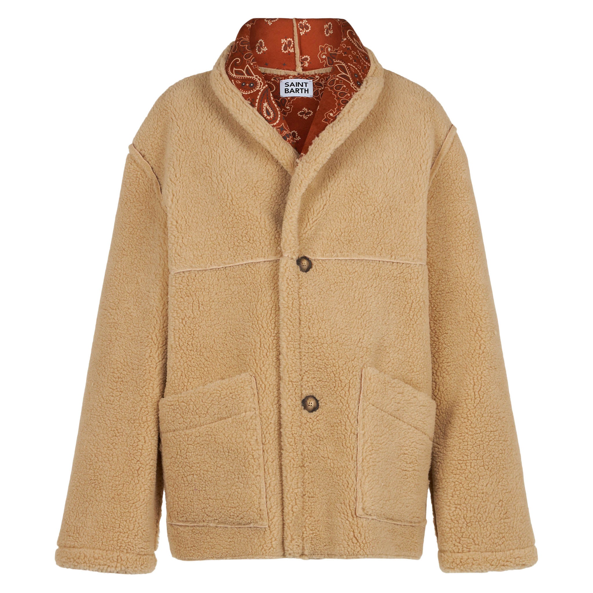 mc2-saint-barth-dorys-giacca-donna-reversibile-shearling-stampa-bandana-beige image 6