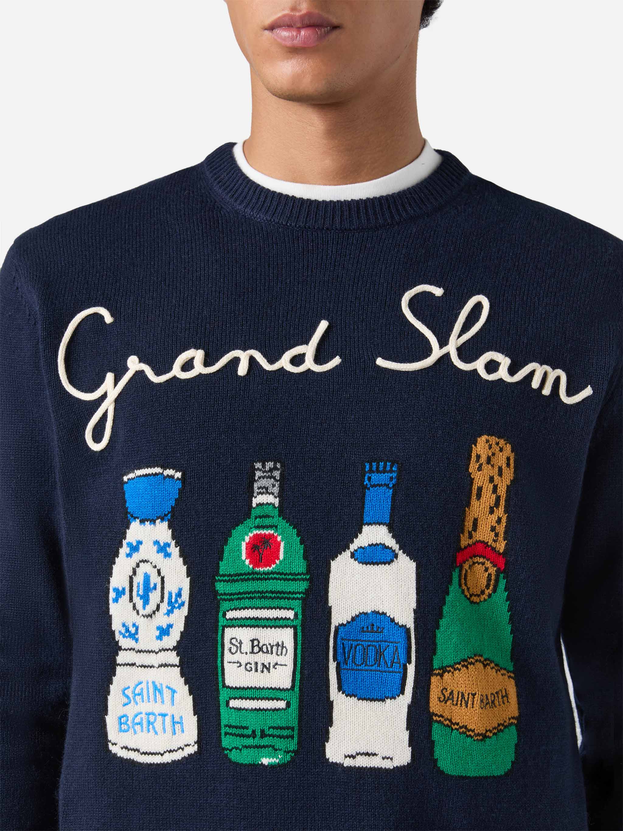 mc2-saint-barth-heron-maglione-girocollo-uomo-blu-navy-grand-slam image 2