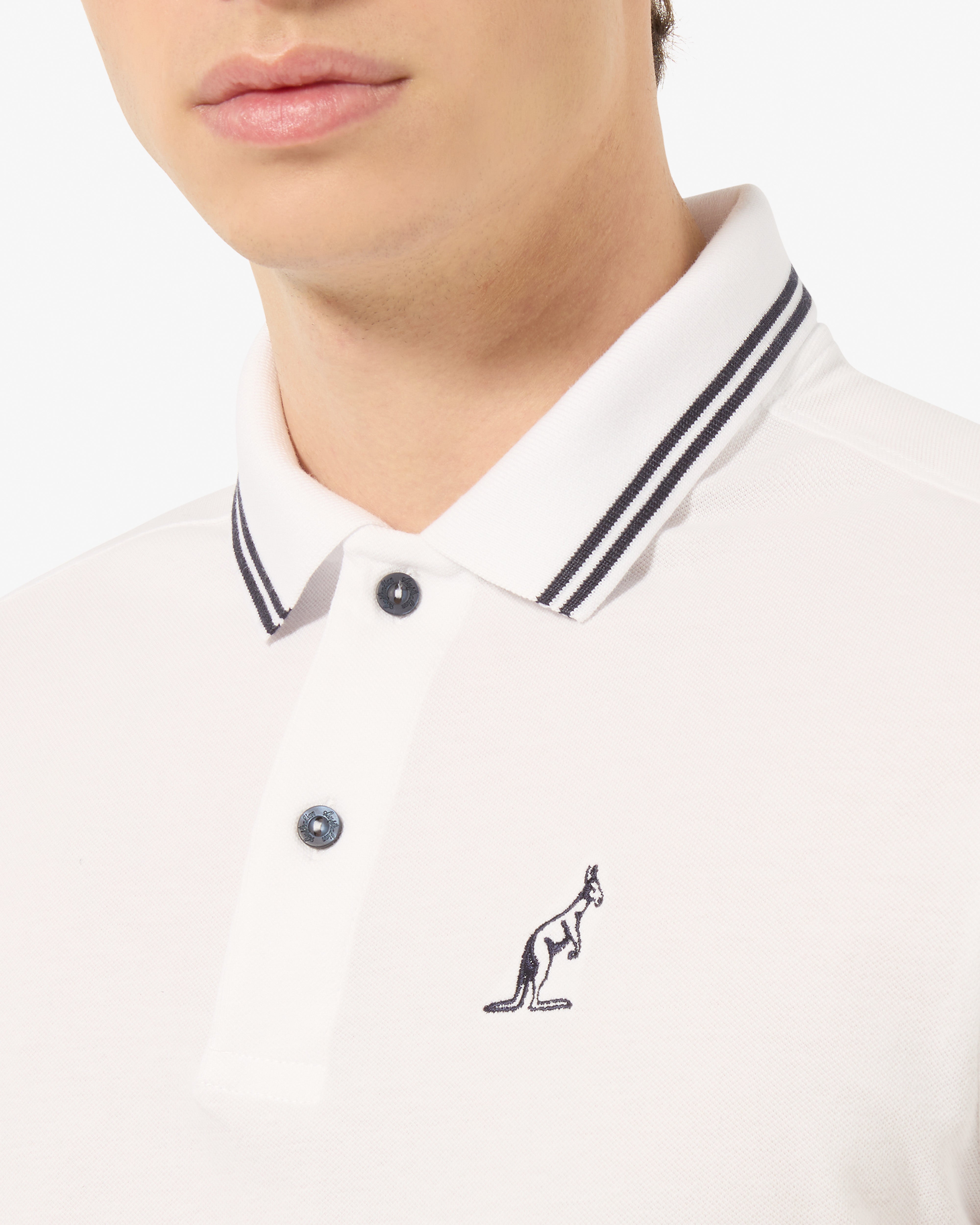 australian-dna-polo-shirt-piquet-bianco-regular-fit-uomo image 4