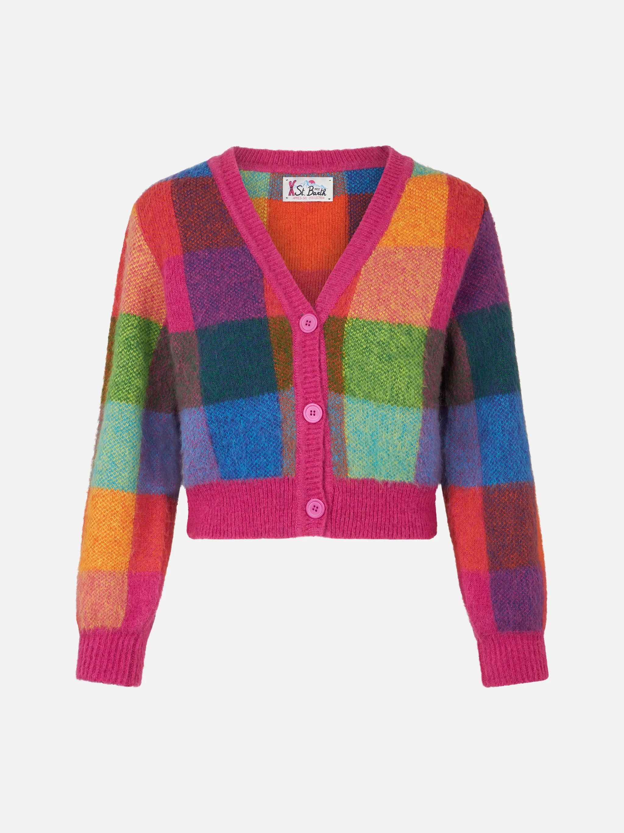 mc2-saint-barth-cardigan-lyza-soft-cropped-check-multicolor image 4