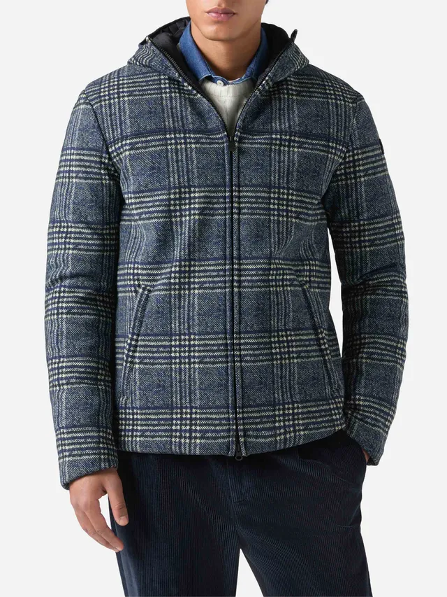 mc2-saint-barth-piumino-uomo-hamilton-stampa-principe-di-galles-navy image 1