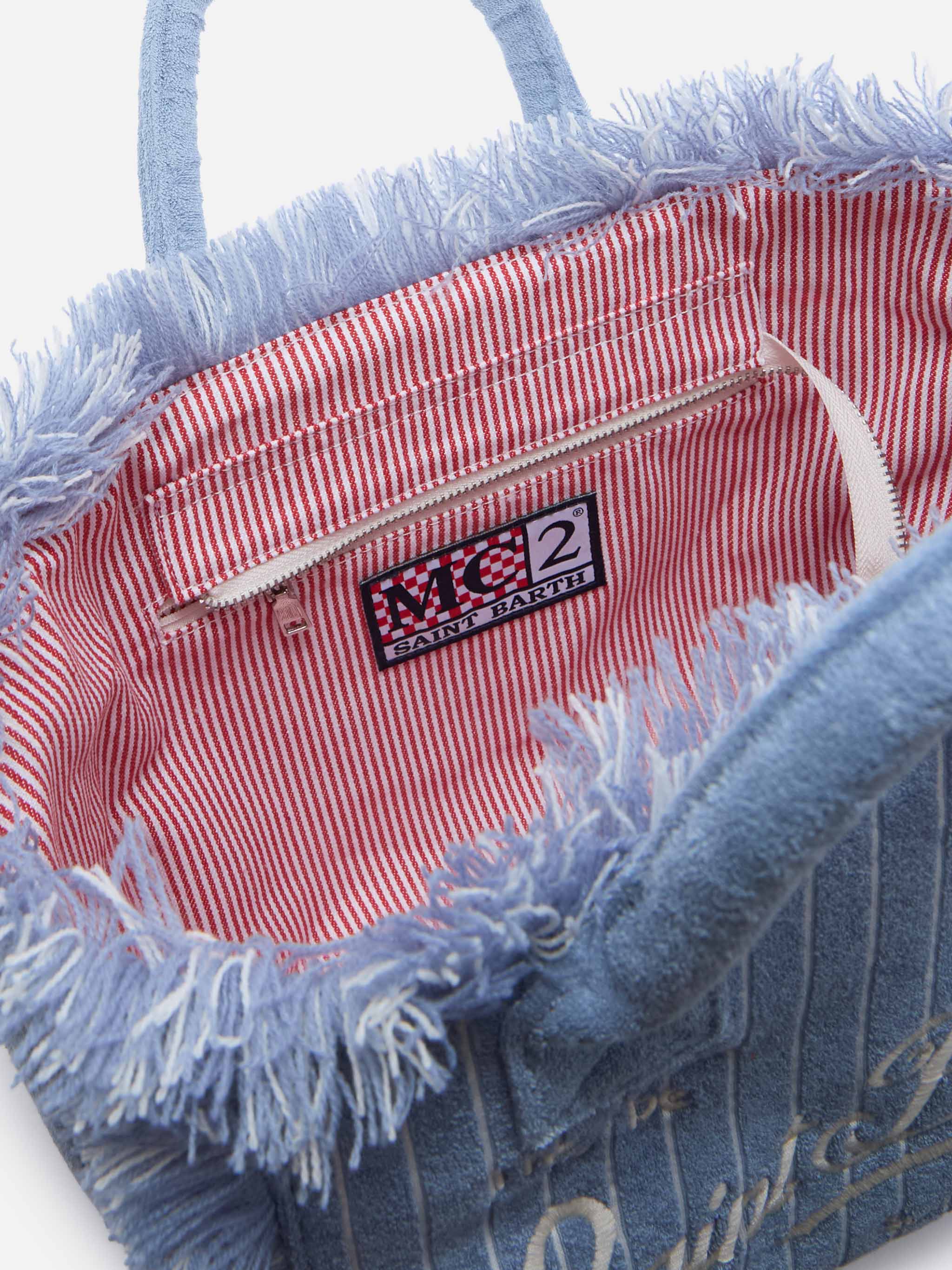 mc2-saint-barth-colette-borsa-in-tessuto-effetto-spugna-a-righe-rosa image 4