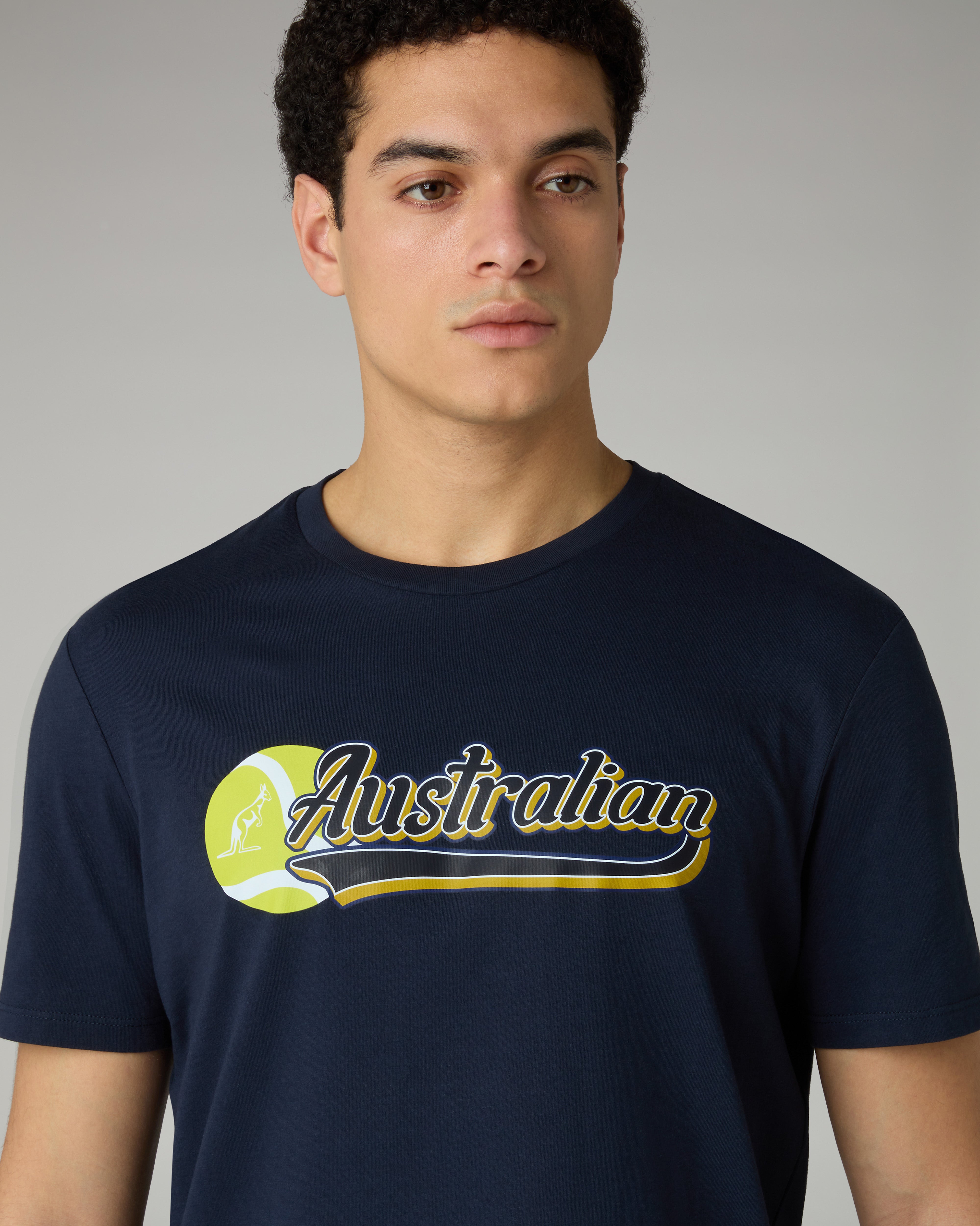 australian-t-shirt-in-cotone-blu-navy-stampa-petto image 4