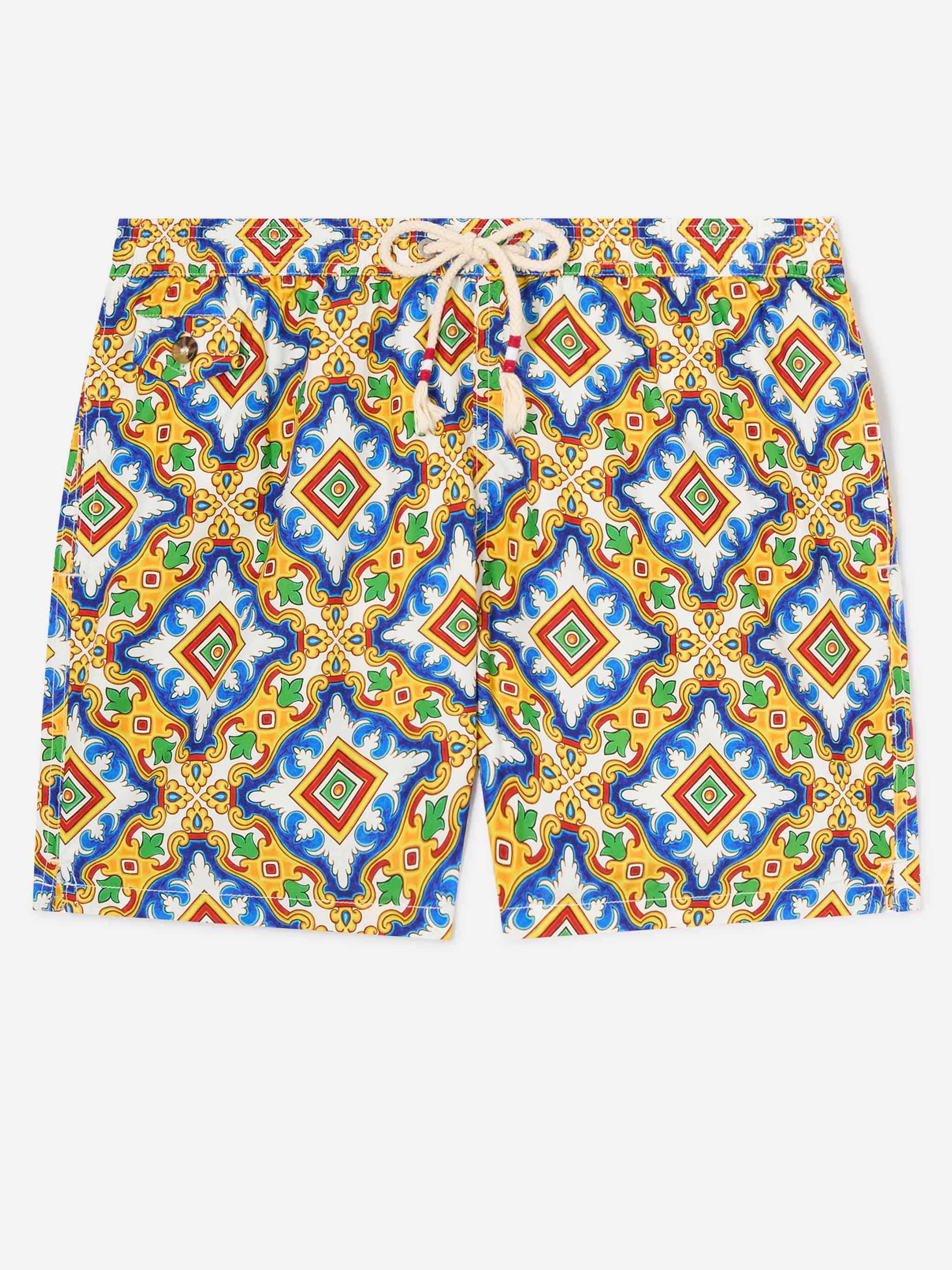 mc2-saint-barth-costume-mare-uomo-lighting-maiolica-multicolor-bianco image 1