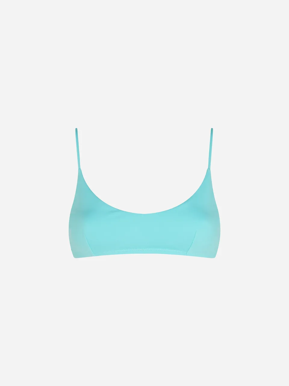 mc2-saint-barth-top-bikini-judy-donna-verde-acqua-tinta-unita-spalline-sottili image 1