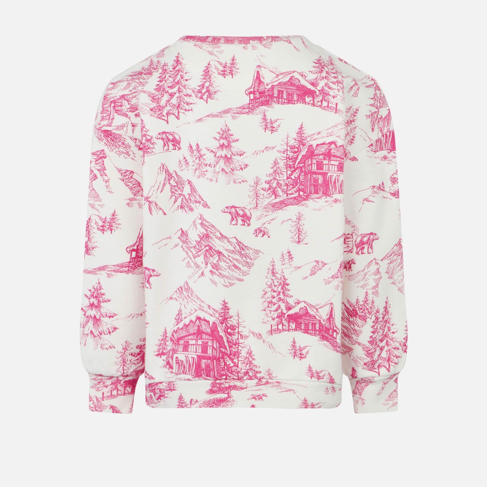 mc2-saint-barth-felpa-girocollo-bambina-toile-de-jouy-rosa image 2