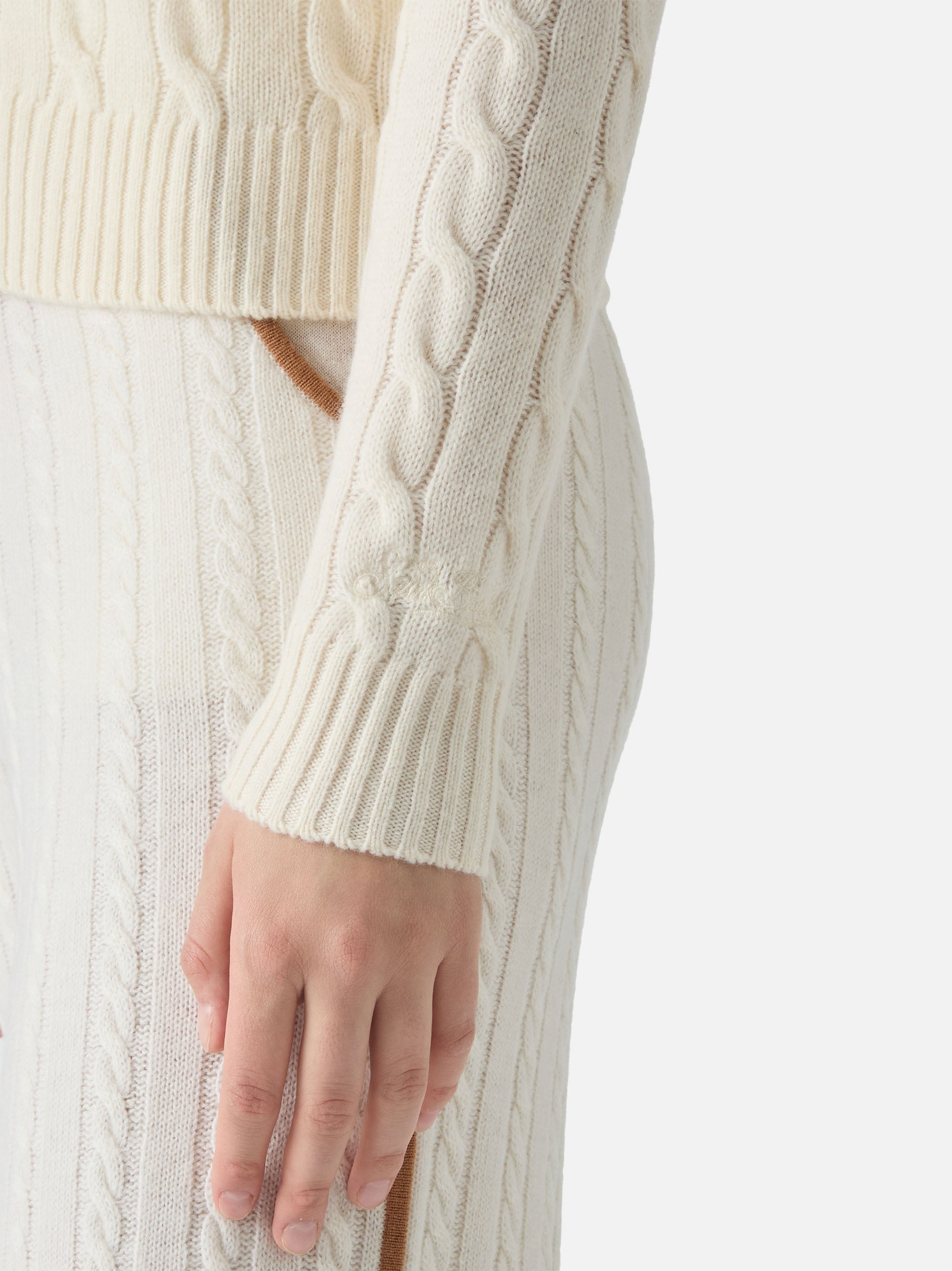mc2-saint-barth-savoy-maglione-polo-treccia-lana-merino-bianco-donna image 4