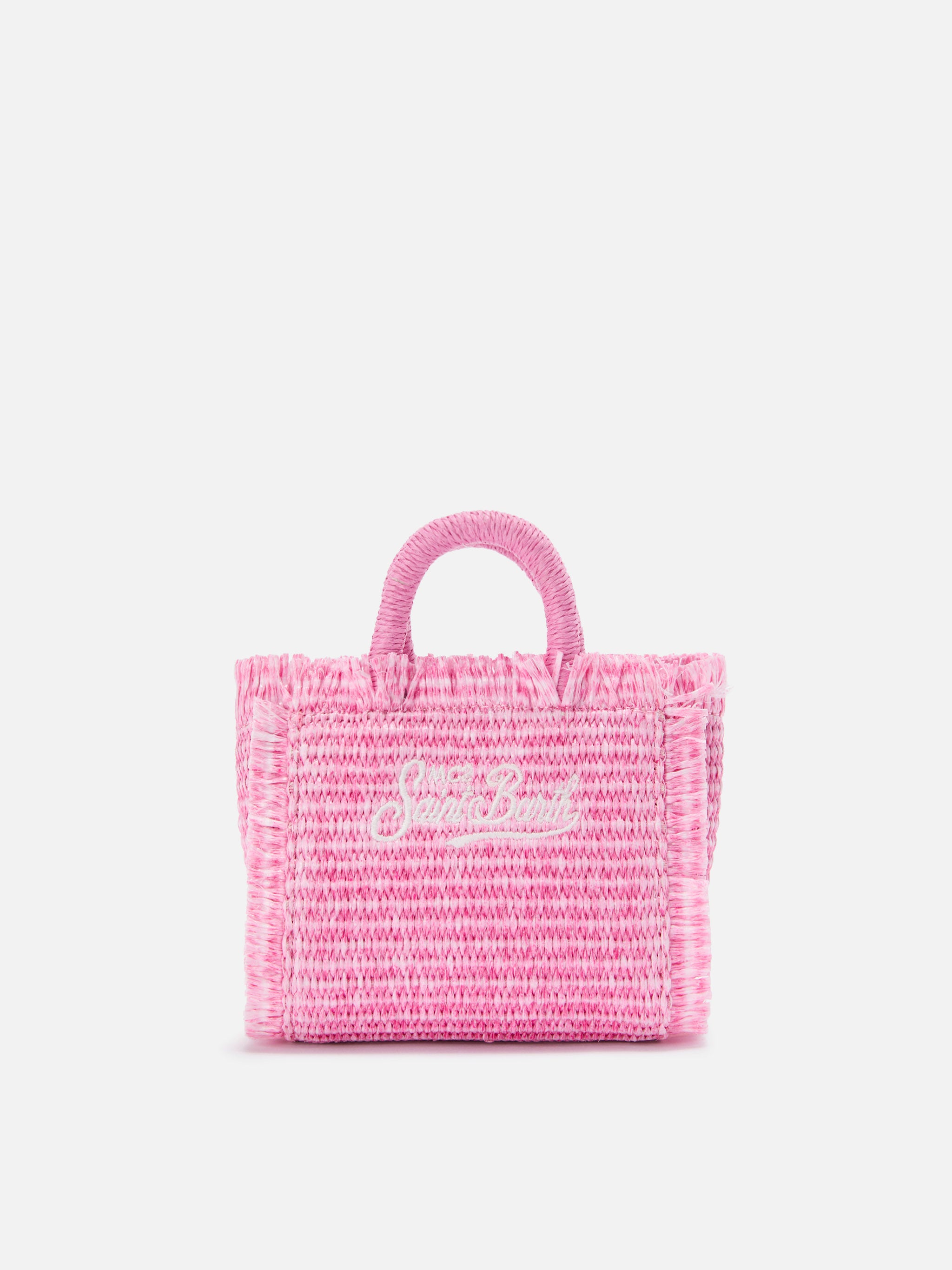 mc2-saint-barth-vanity-micro-borsa-effetto-paglia-beige-dettagli-rosa image 4