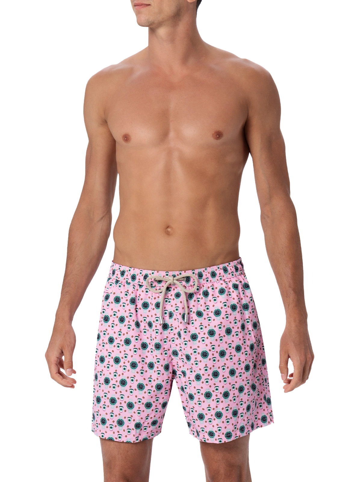 mc2-saint-barth-lighting-micro-costume-uomo-stampa-orologi-marrone image 3