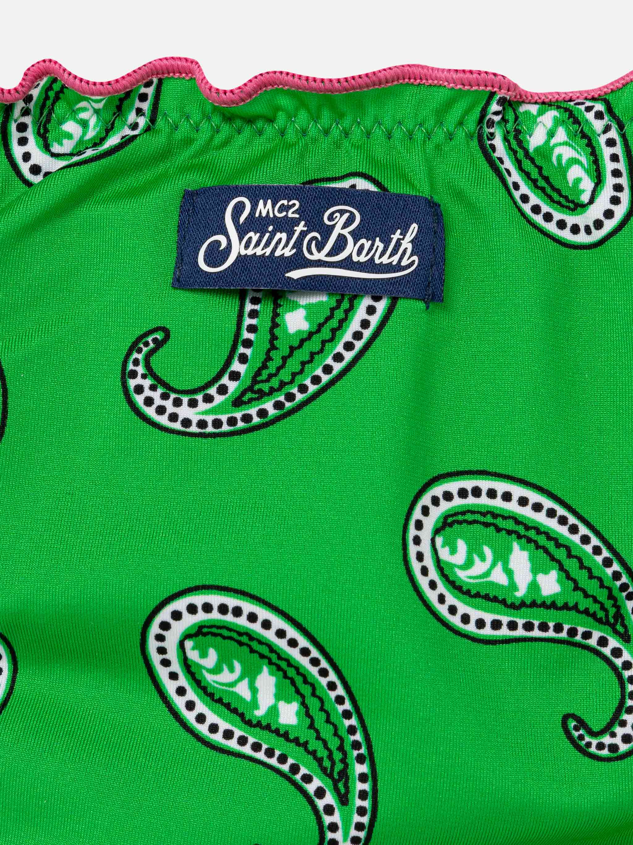 mc2-saint-barth-bikini-bambina-a-fascia-con-stampa-paisley-verde-bordi-arricciat image 3
