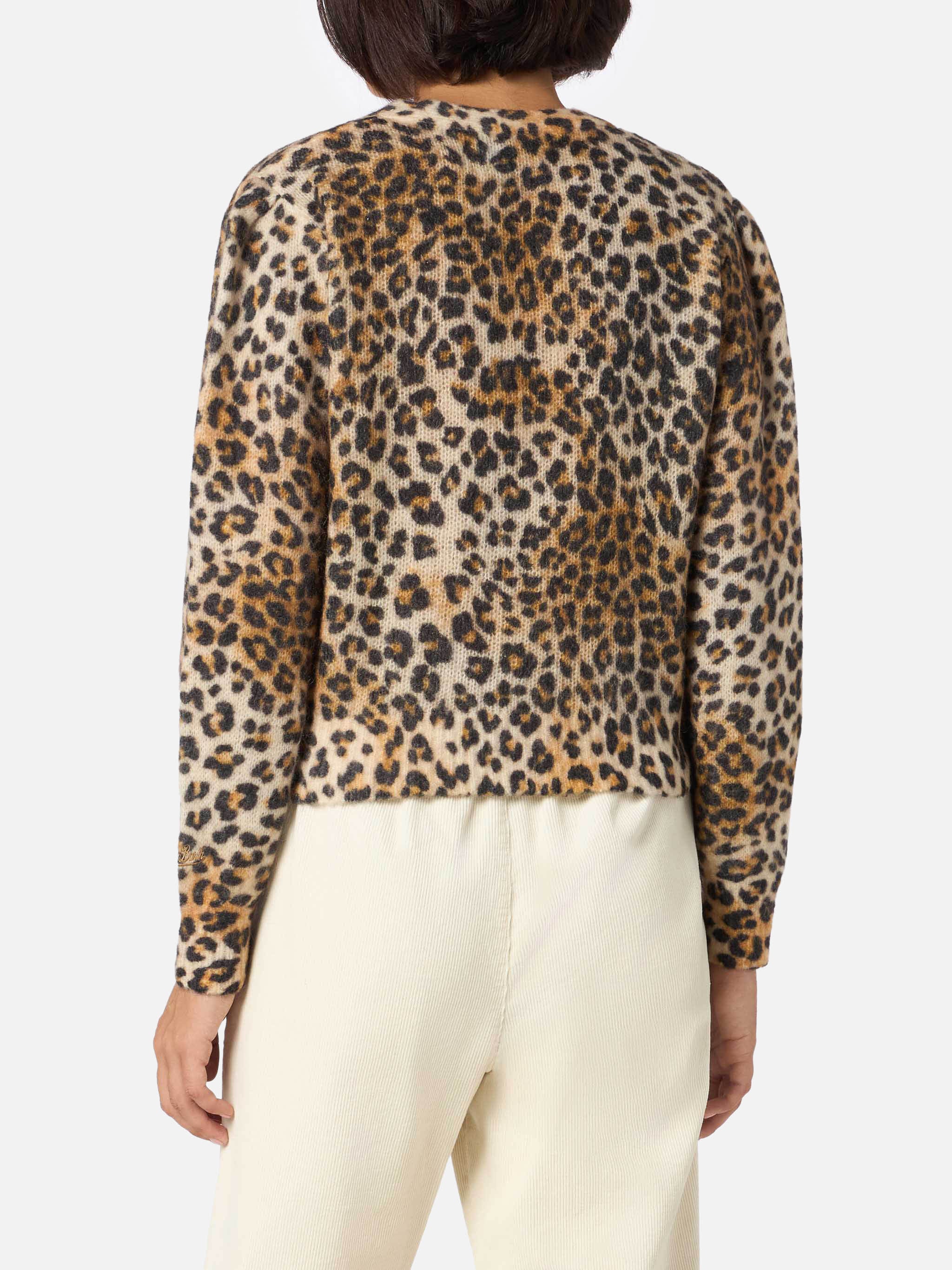 mc2-saint-barth-cardigan-lyza-animalier-marrone-maniche-voluminose image 3