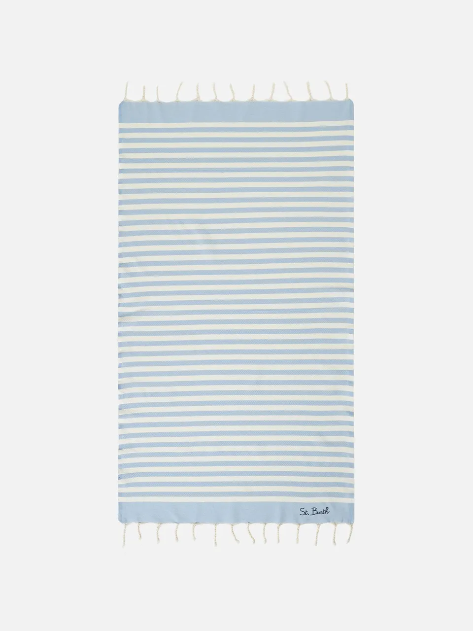 mc2-saint-barth-telo-mare-foutas-a-righe-azzurre-e-bianche-in-cotone-jacquard image 1