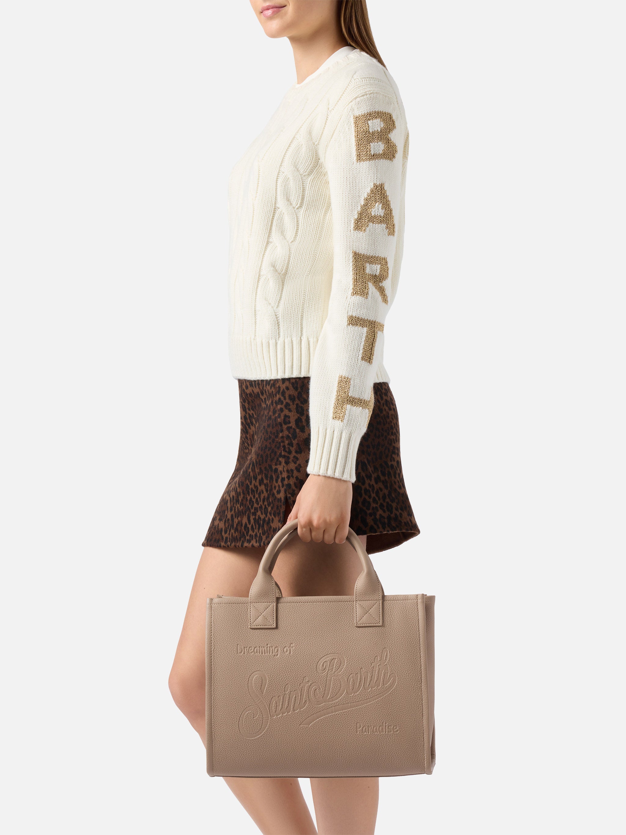 mc2-saint-barth-vanity-bag-large-borsa-a-spalla-in-pelle-martellata-nocciola-mod image 2