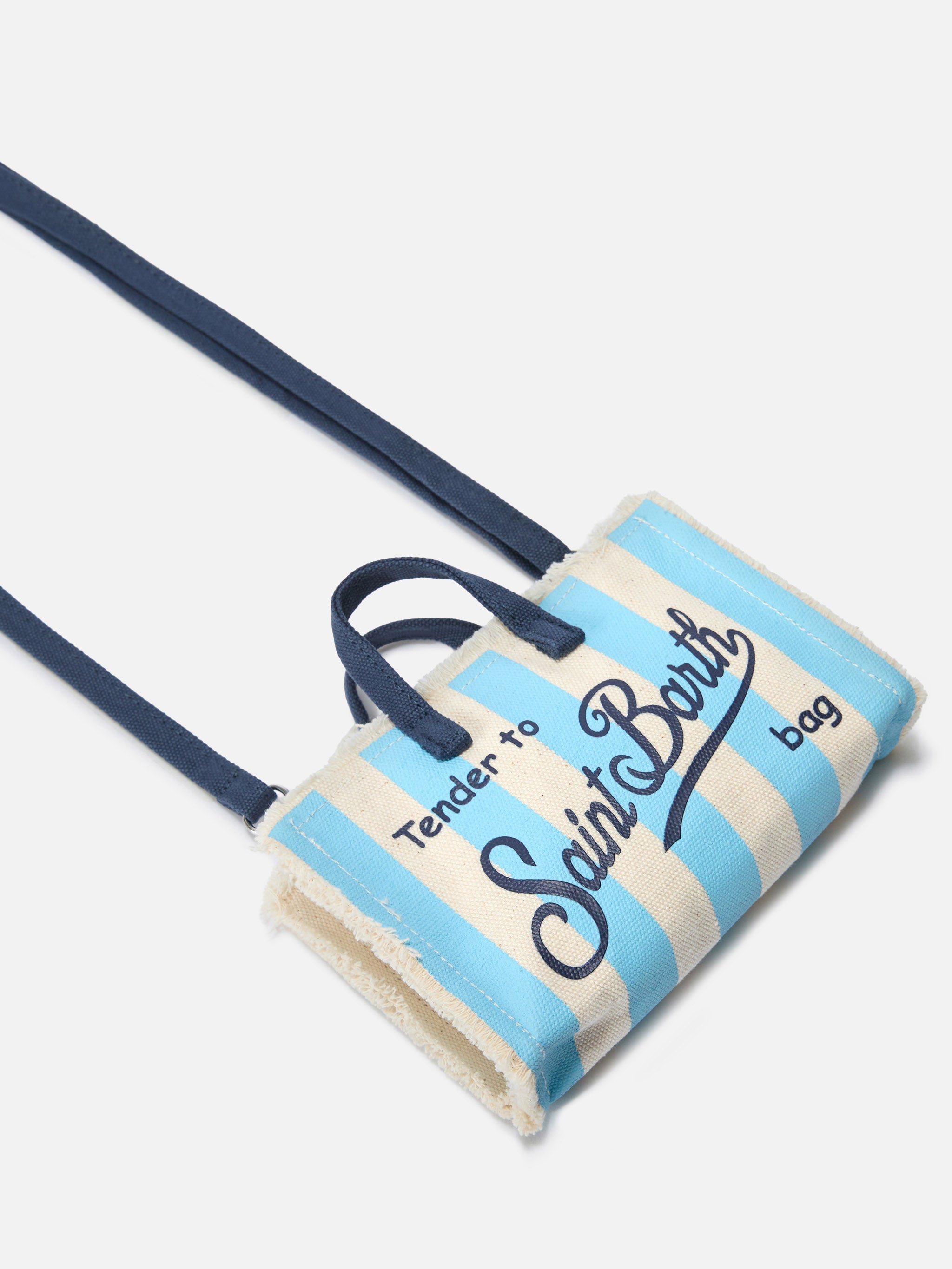 mc2-saint-barth-phone-micro-borsa-canvas-righe-bianche-azzurre-logo-contrasto image 3