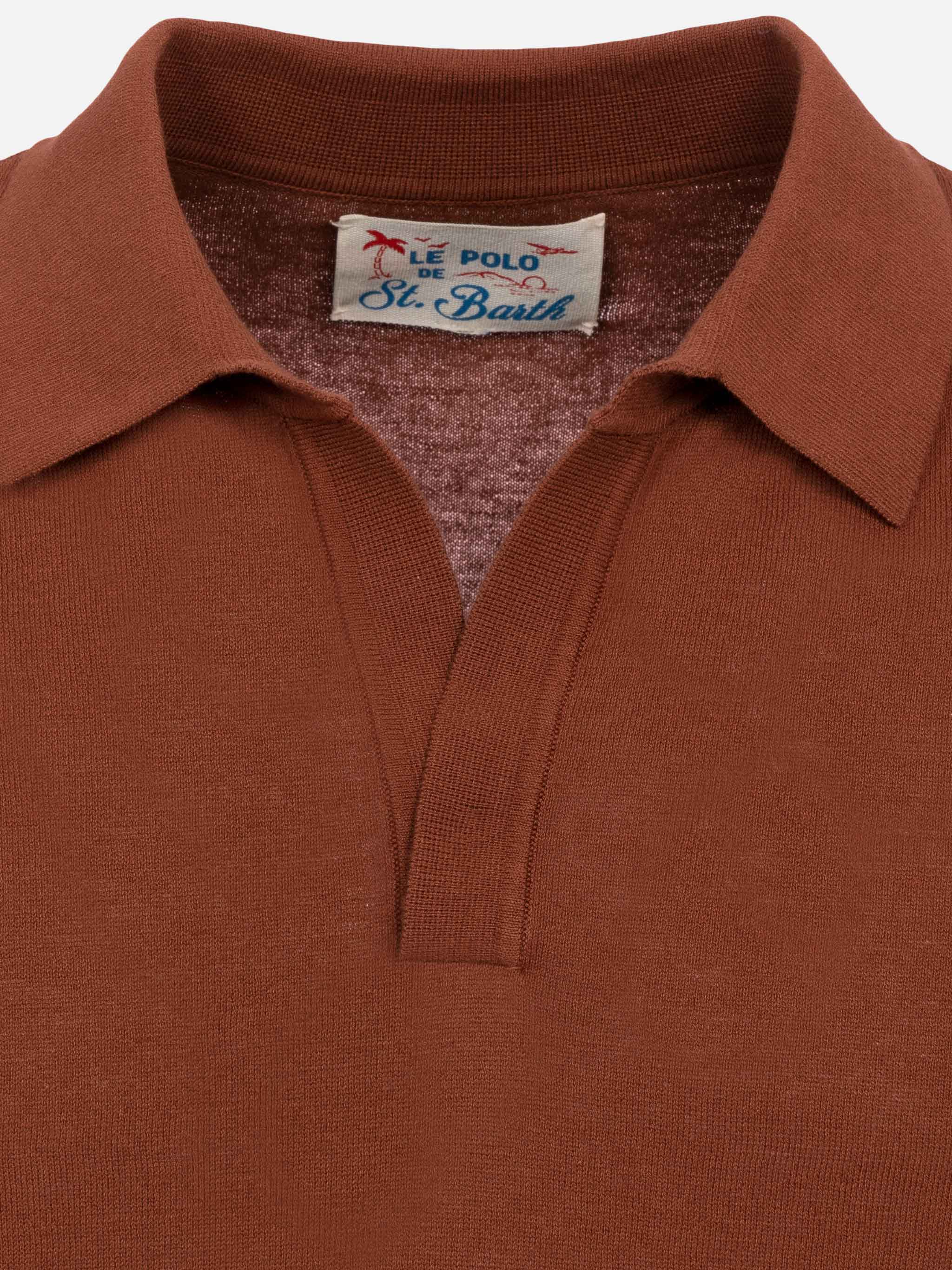 mc2-saint-barth-sloan-polo-uomo-maglia-senza-bottoni-cammello image 6